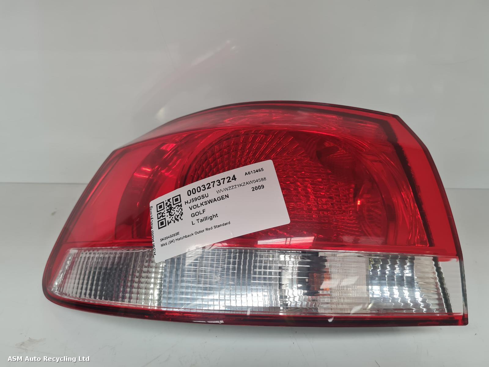 View Auto part L Taillight Volkswagen Golf 2009