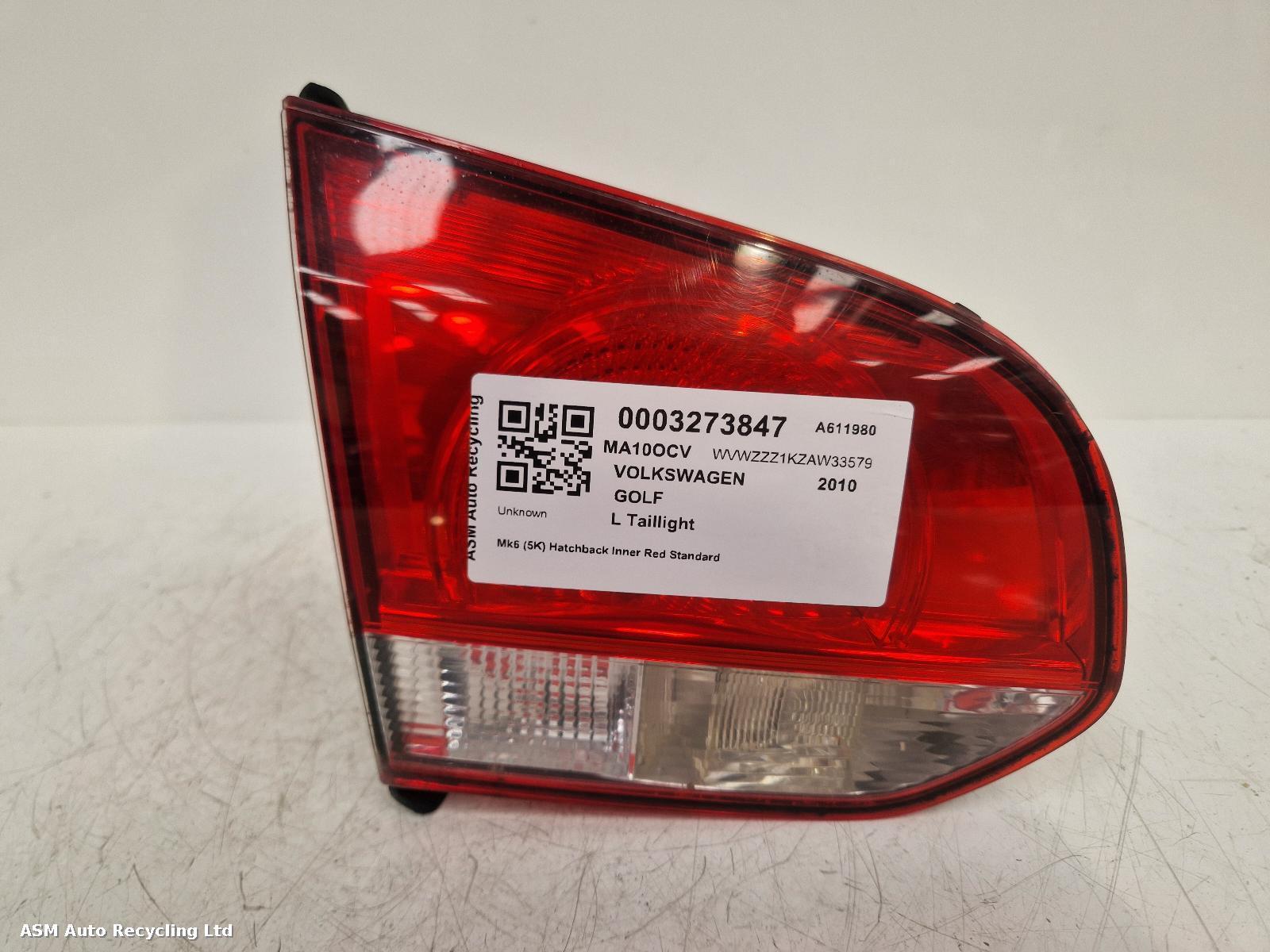View Auto part L Taillight Volkswagen Golf 2010
