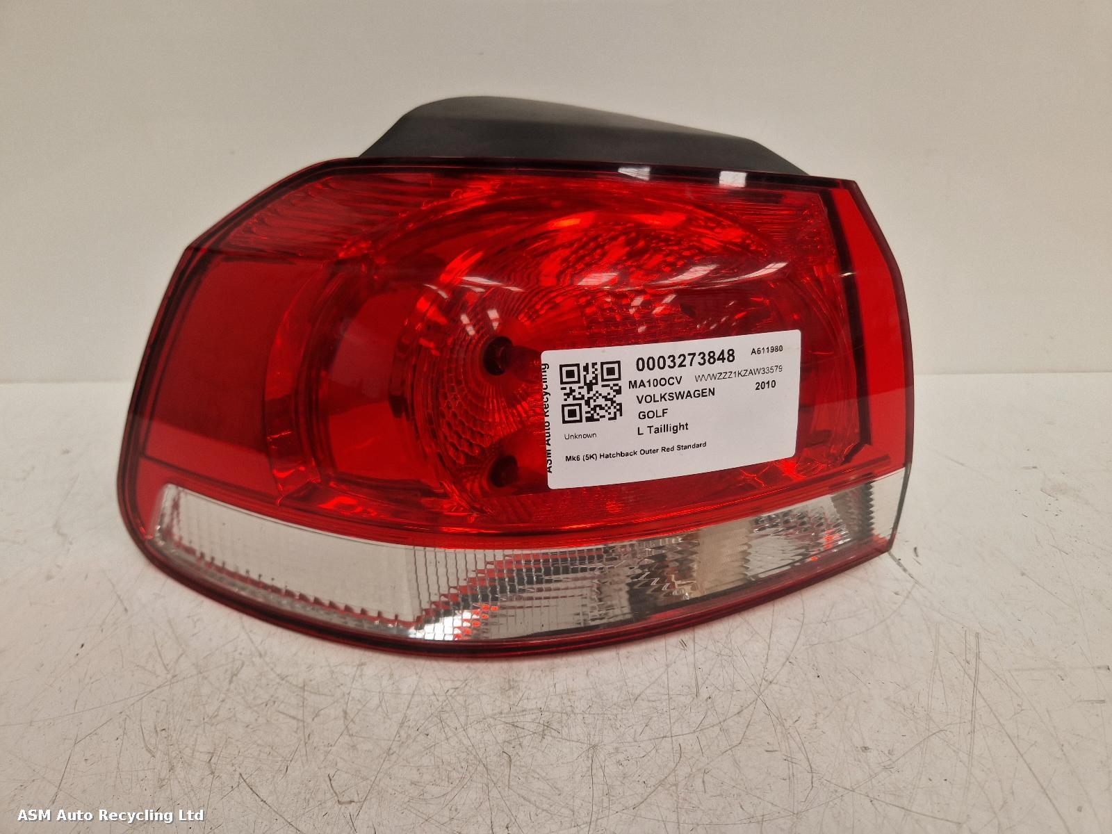 View Auto part L Taillight Volkswagen Golf 2010