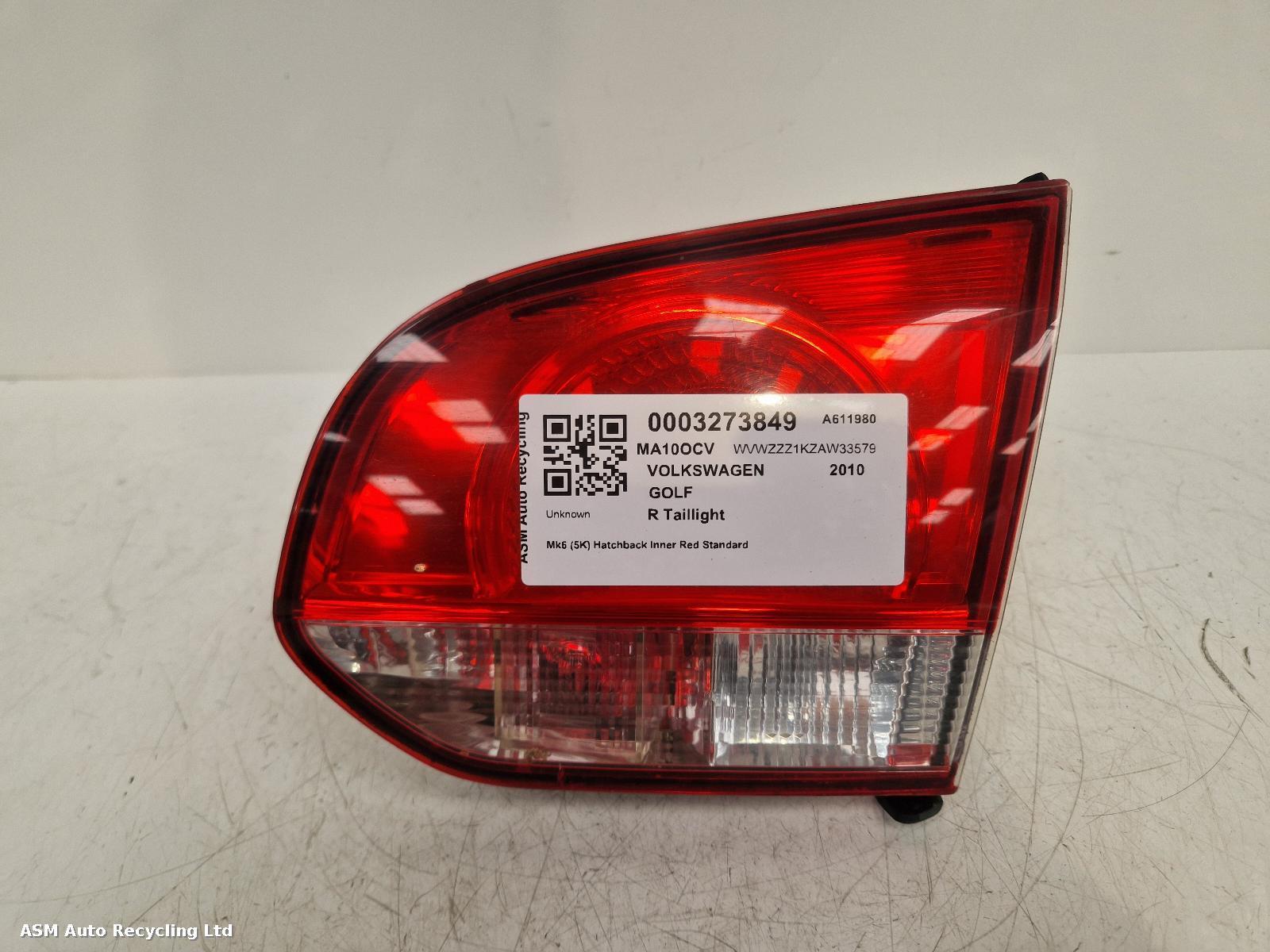View Auto part R Taillight Volkswagen Golf 2010
