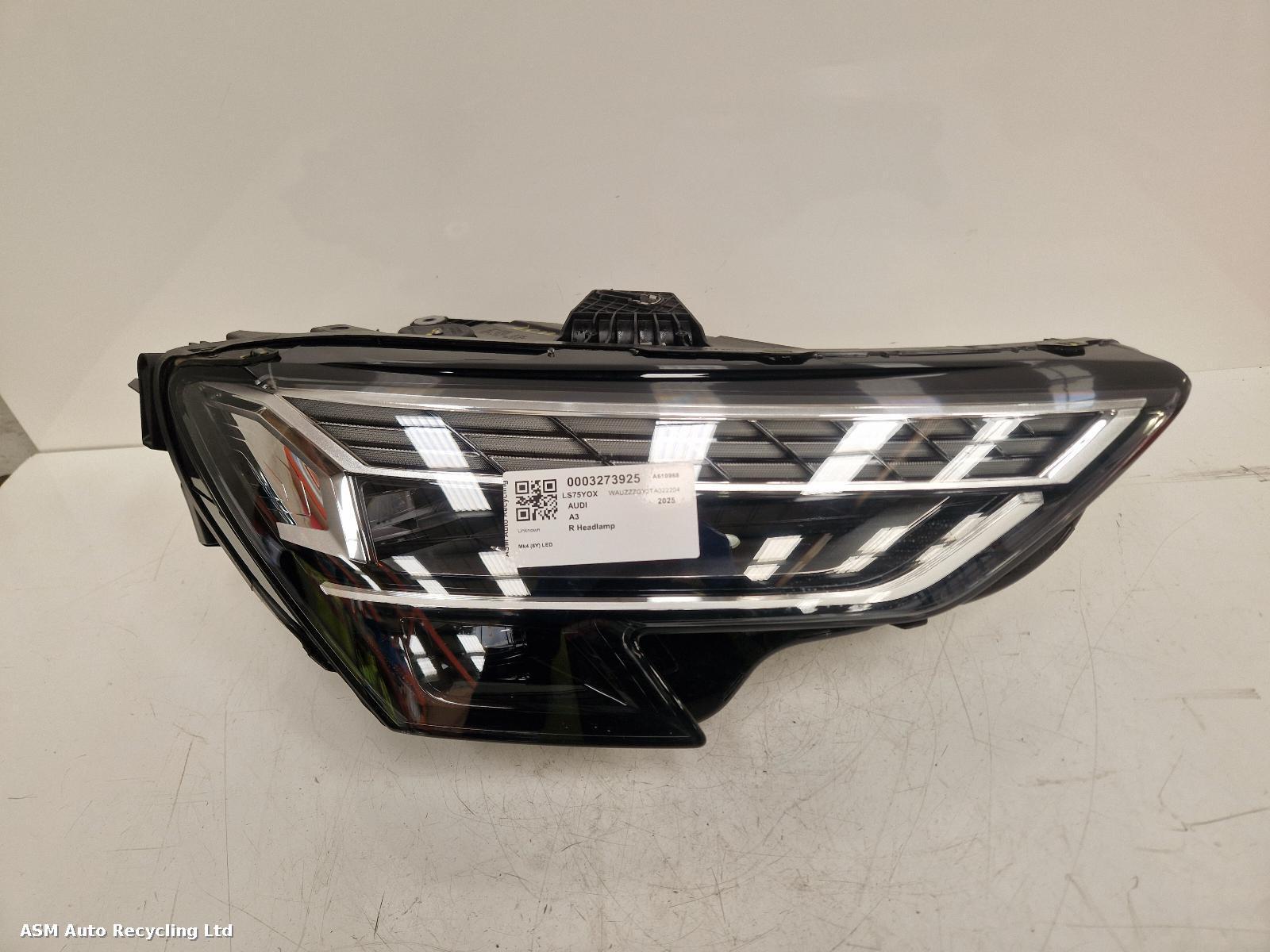 View Auto part R Headlamp Audi A3 2025