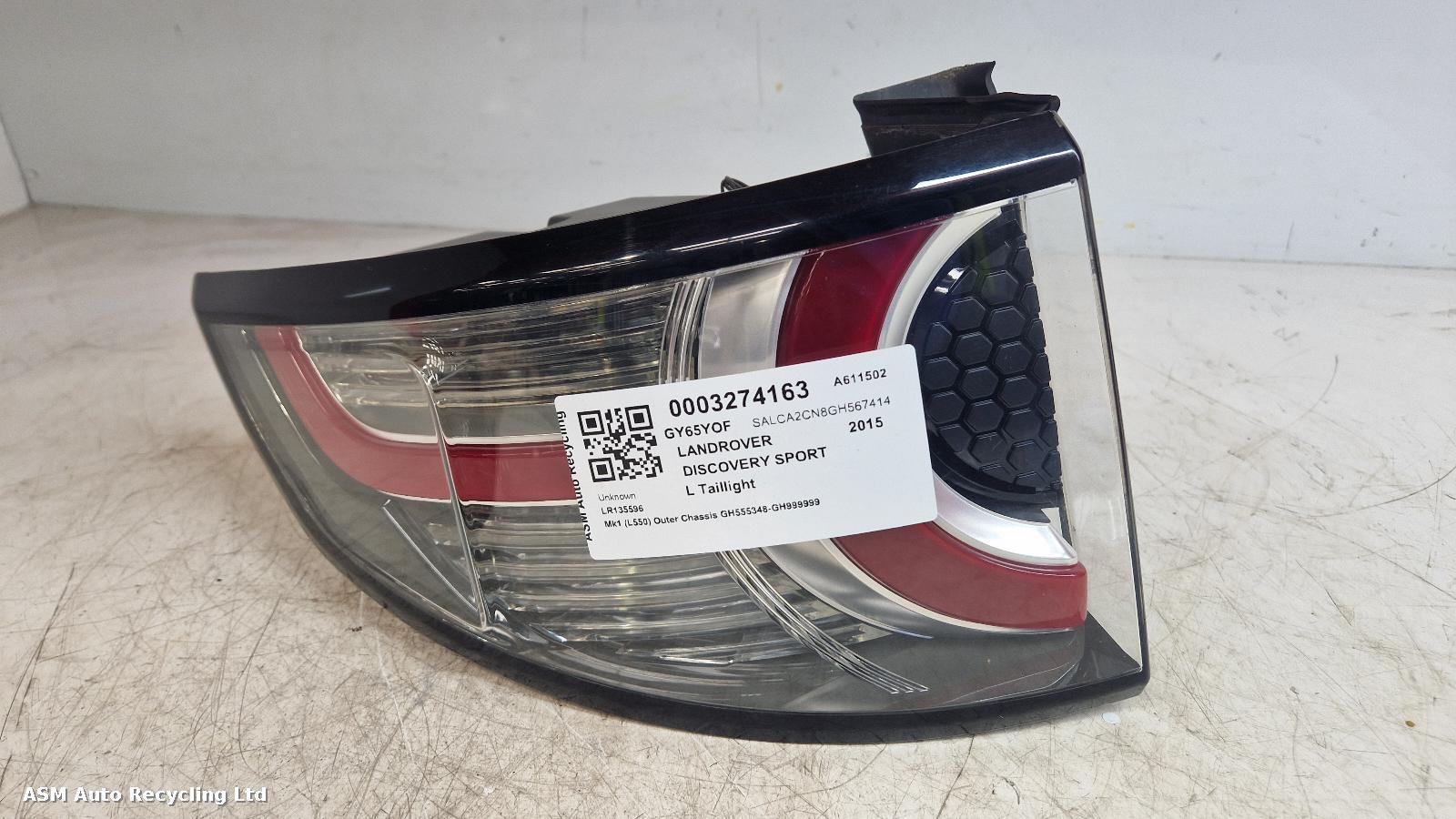 View Auto part L Taillight Land Rover Discovery Sport 2015