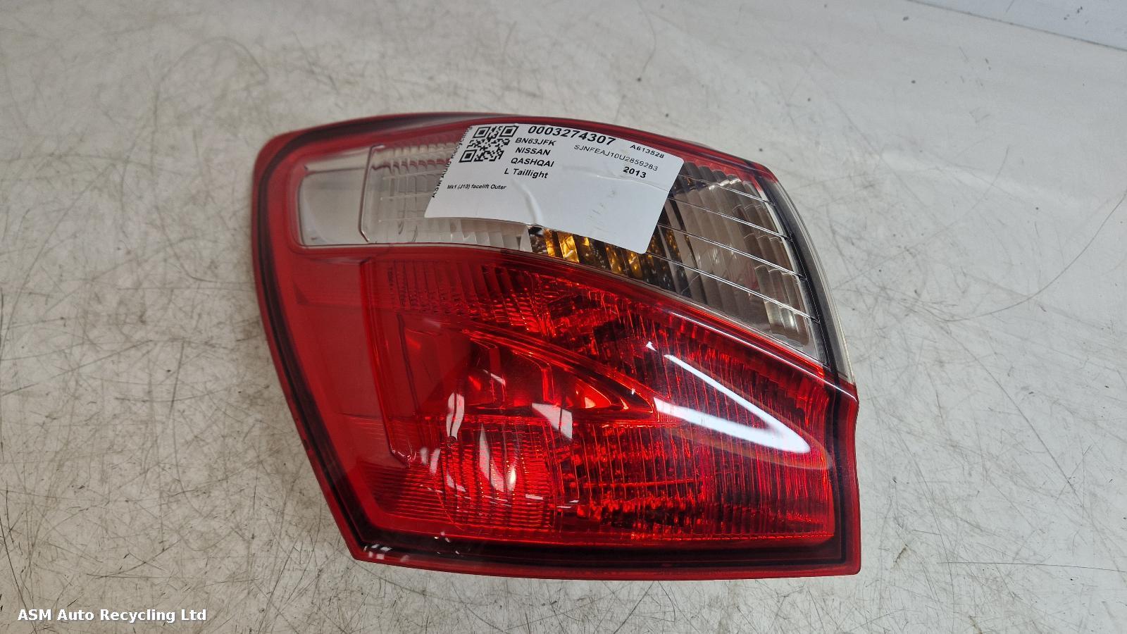 View Auto part L Taillight Nissan Qashqai 2013