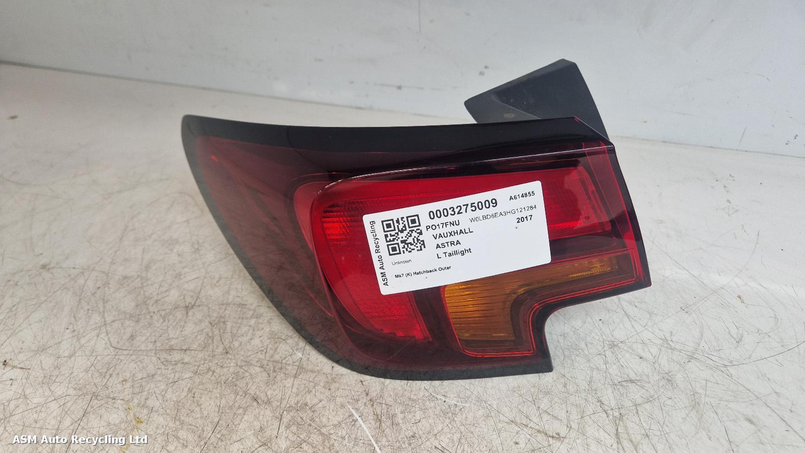 View Auto part L Taillight Vauxhall Astra 2017