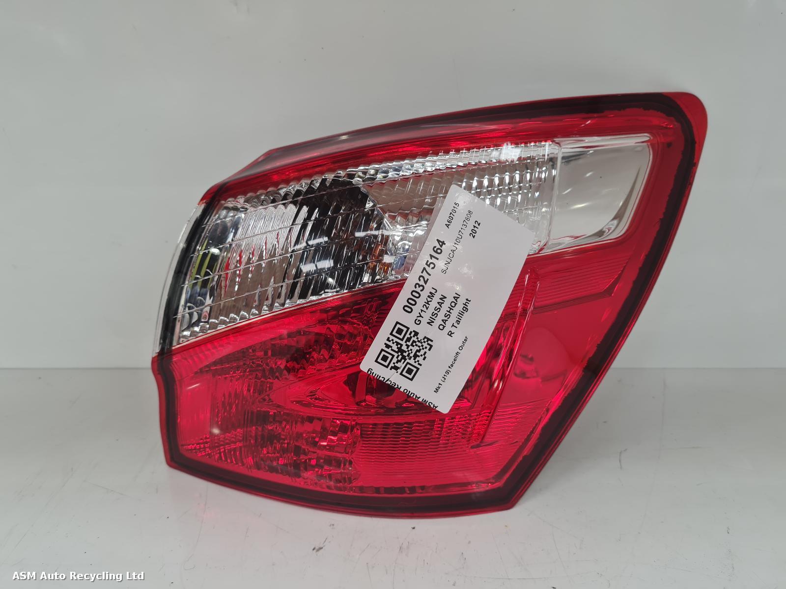 View Auto part R Taillight Nissan Qashqai 2012