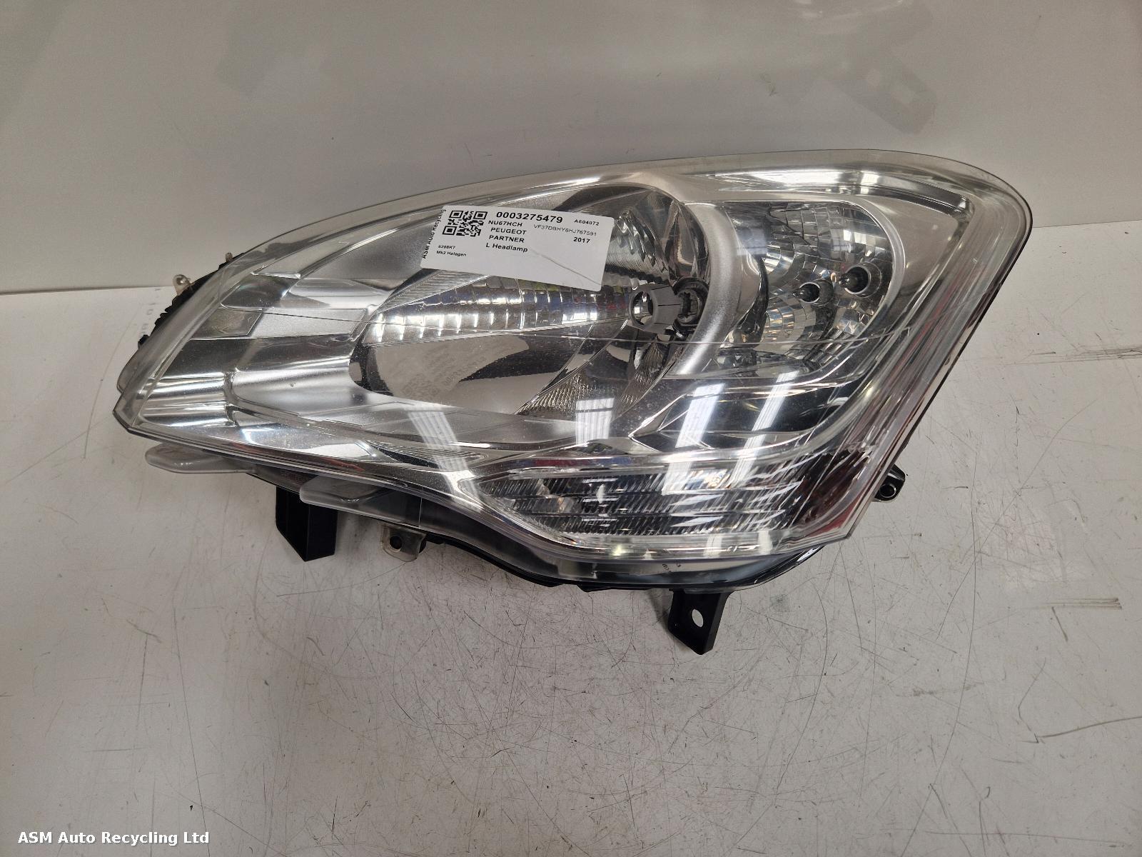 View Auto part L Headlamp Peugeot Partner 2017