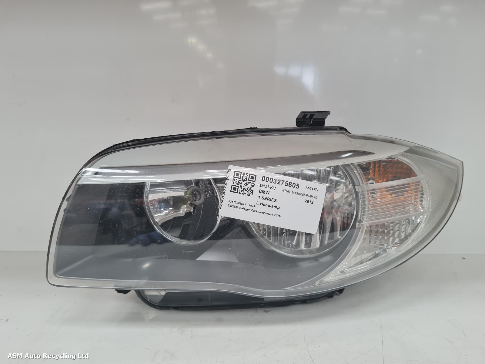 View Auto part L Headlamp Bmw 1 Series 2012