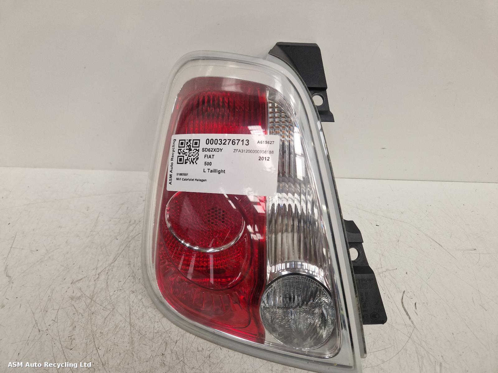 View Auto part L Taillight Fiat 500 2012