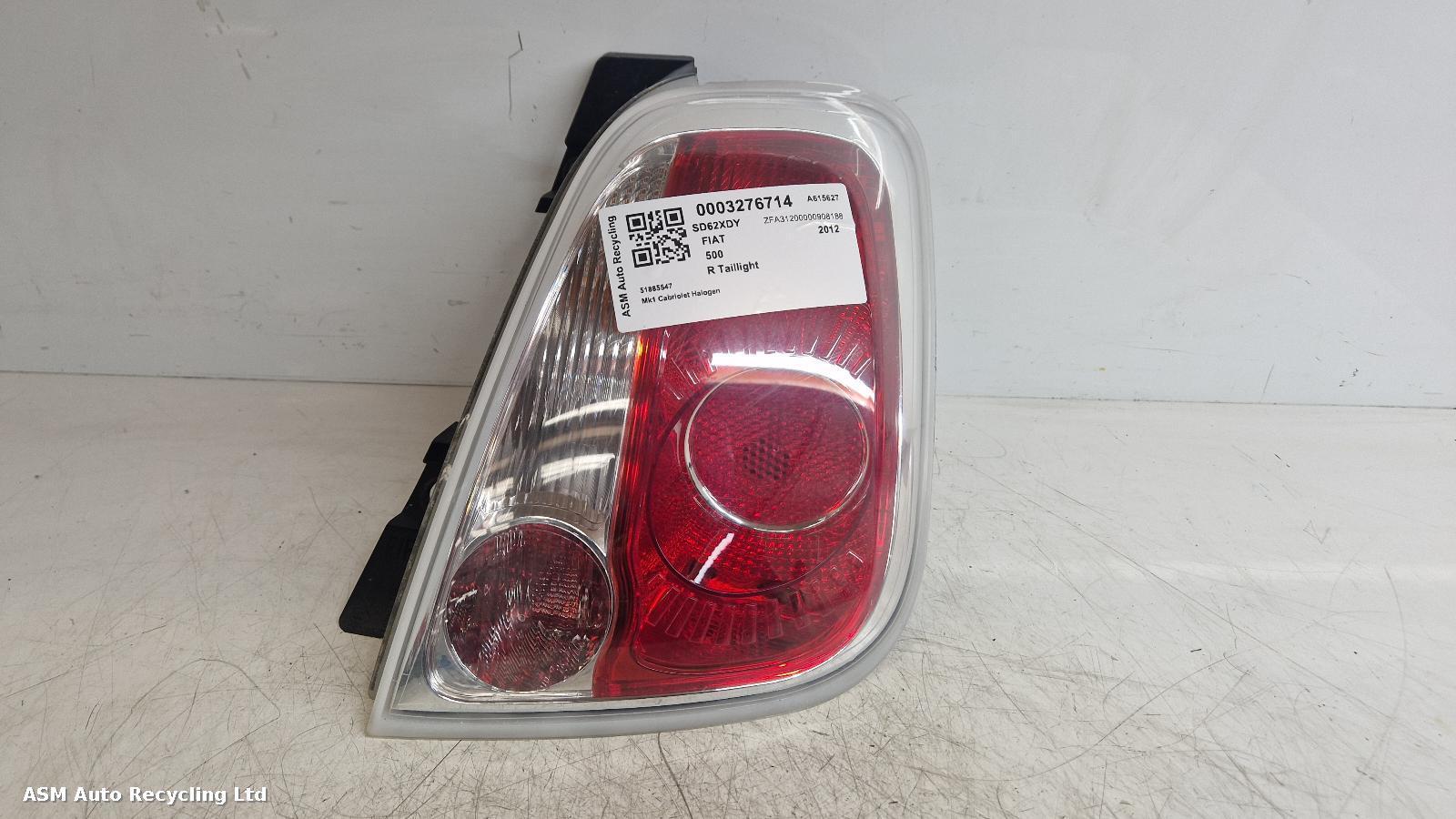 View Auto part R Taillight Fiat 500 2012