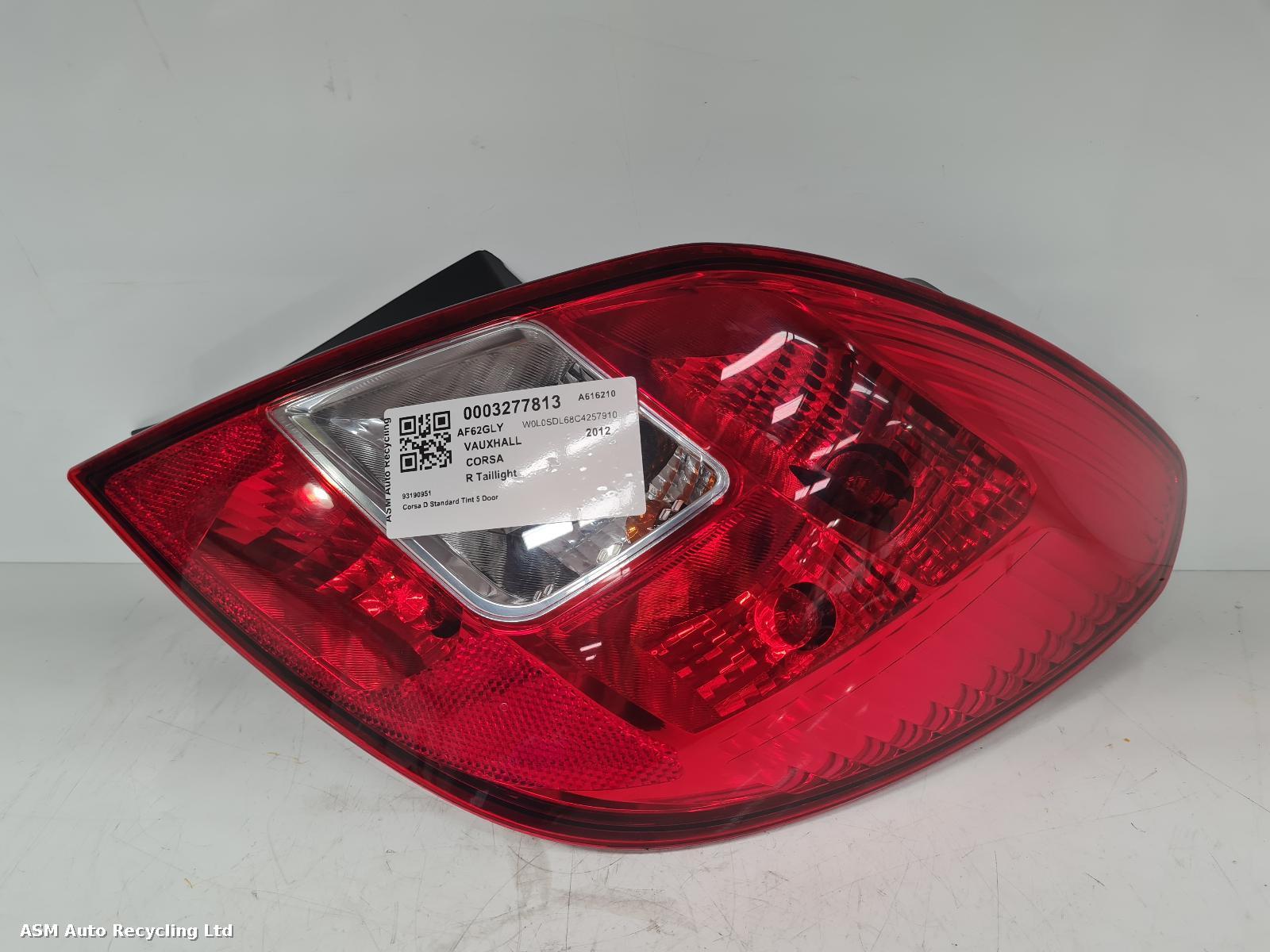 View Auto part R Taillight Vauxhall Corsa 2012