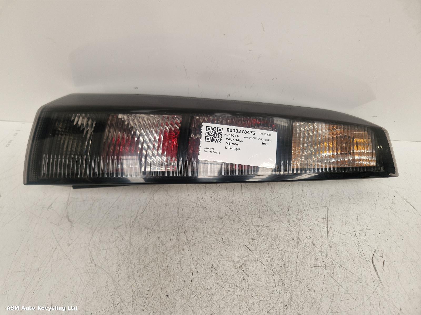 View Auto part L Taillight Vauxhall Meriva 2009