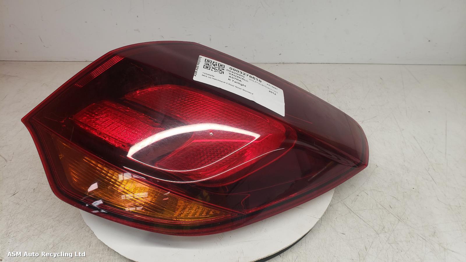 View Auto part R Taillight Vauxhall Astra 2012