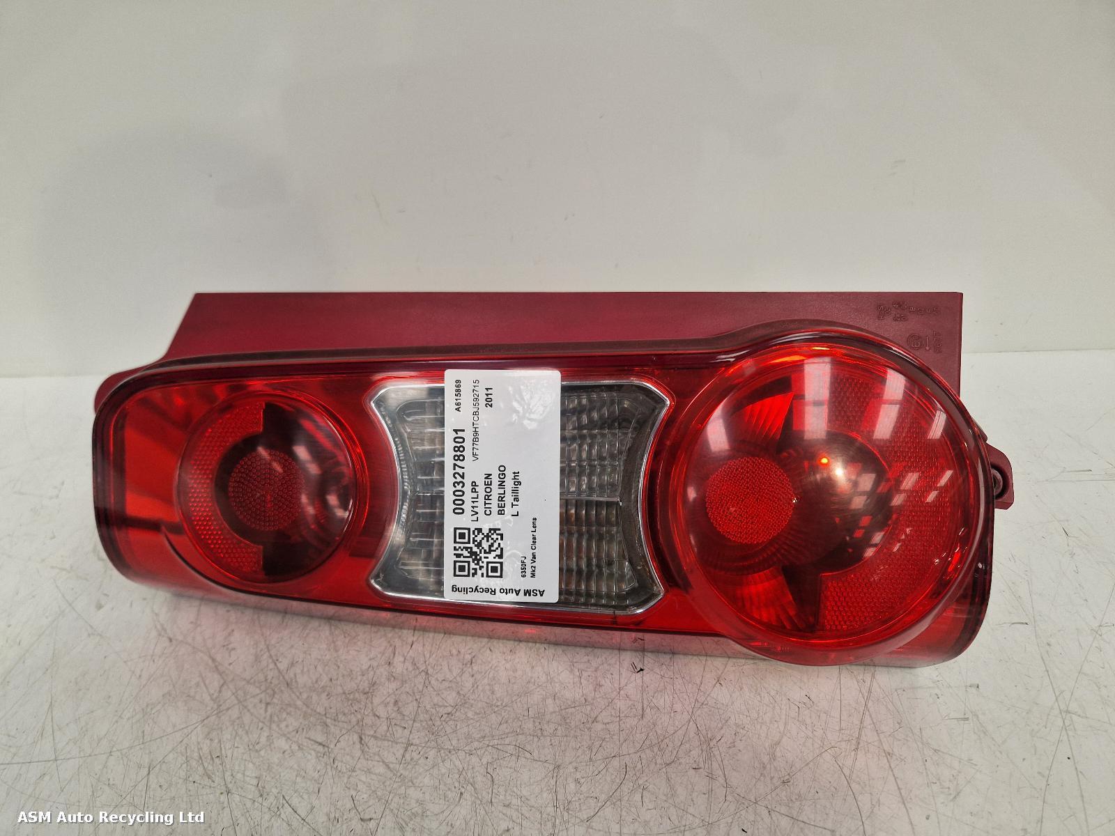 View Auto part L Taillight Citroen Berlingo 2011