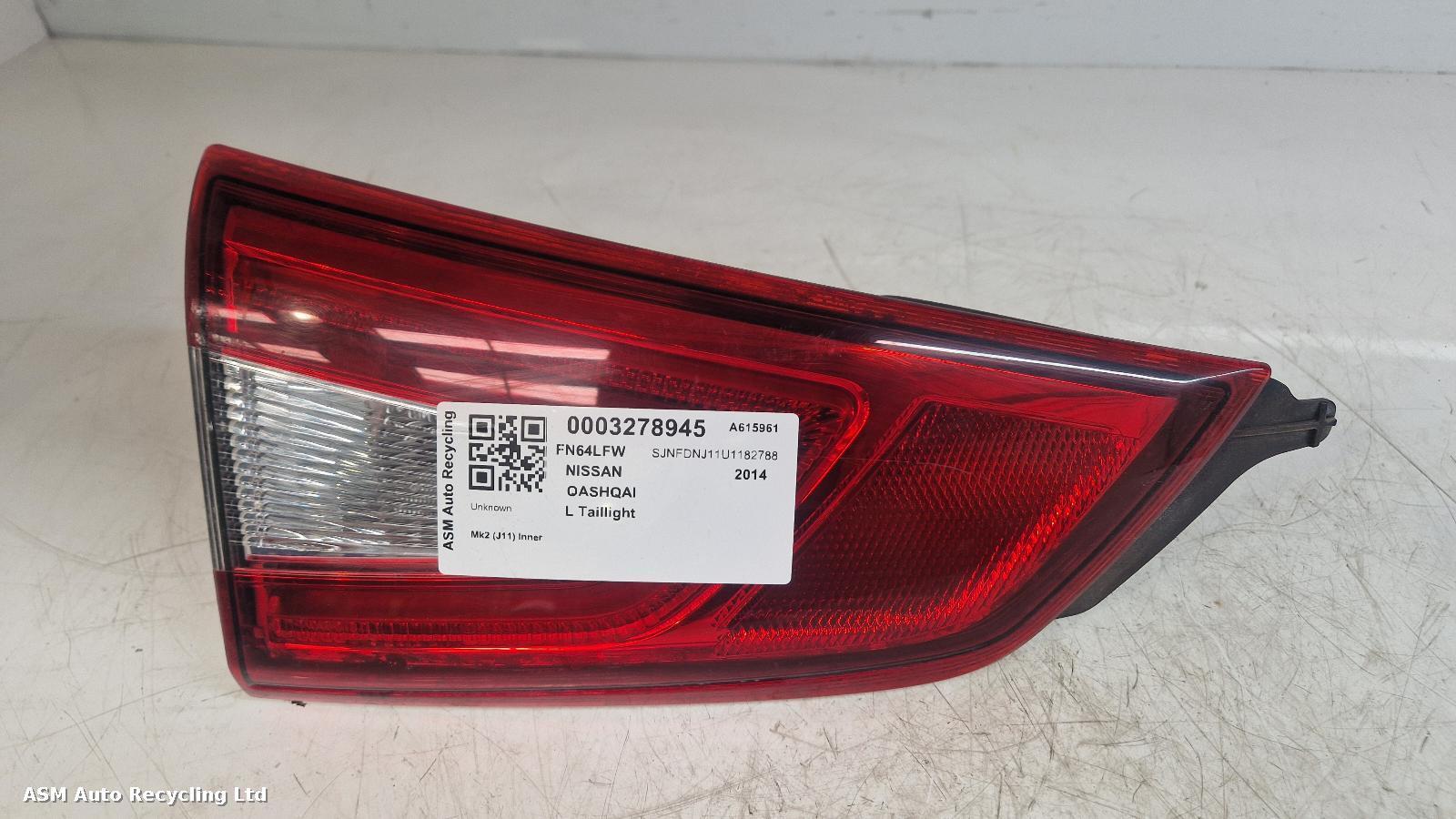 View Auto part L Taillight Nissan Qashqai 2014