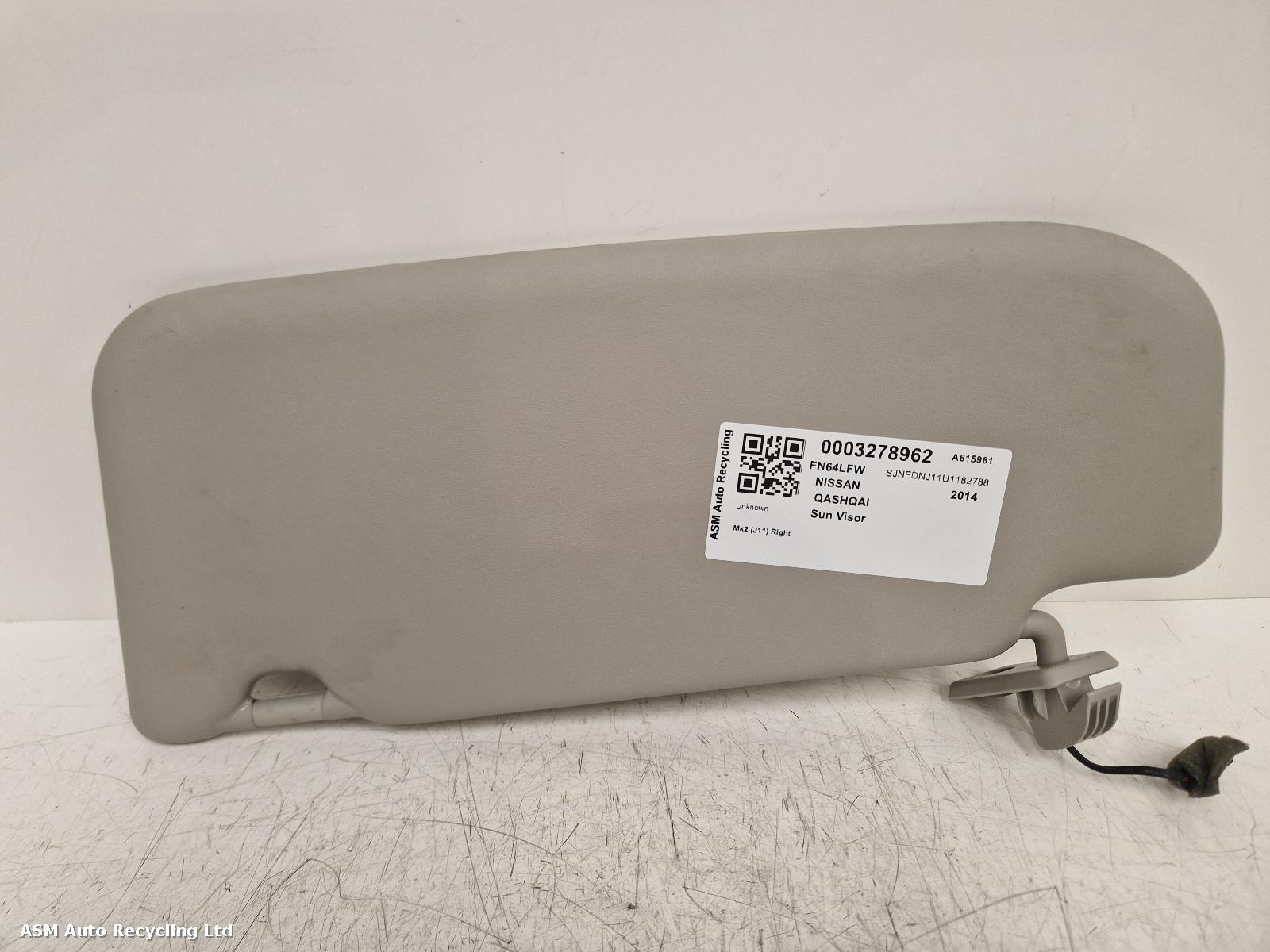 View Auto part Sun visor Nissan Qashqai 2014