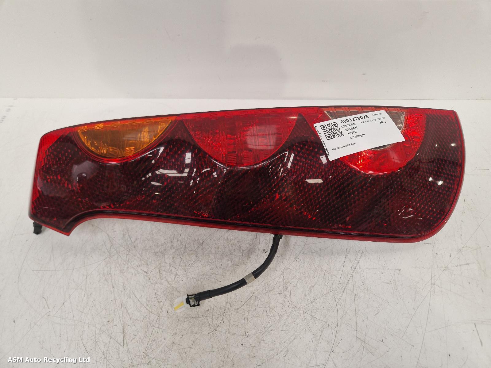 View Auto part L Taillight Nissan Note 2012