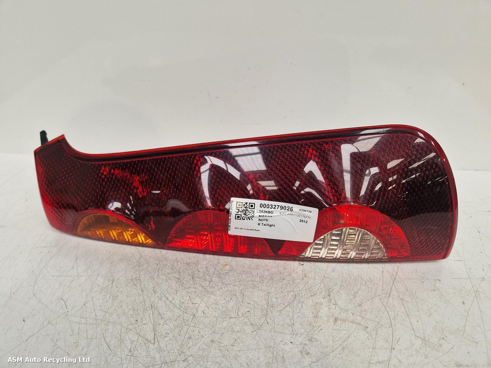 View Auto part R Taillight Nissan Note 2012
