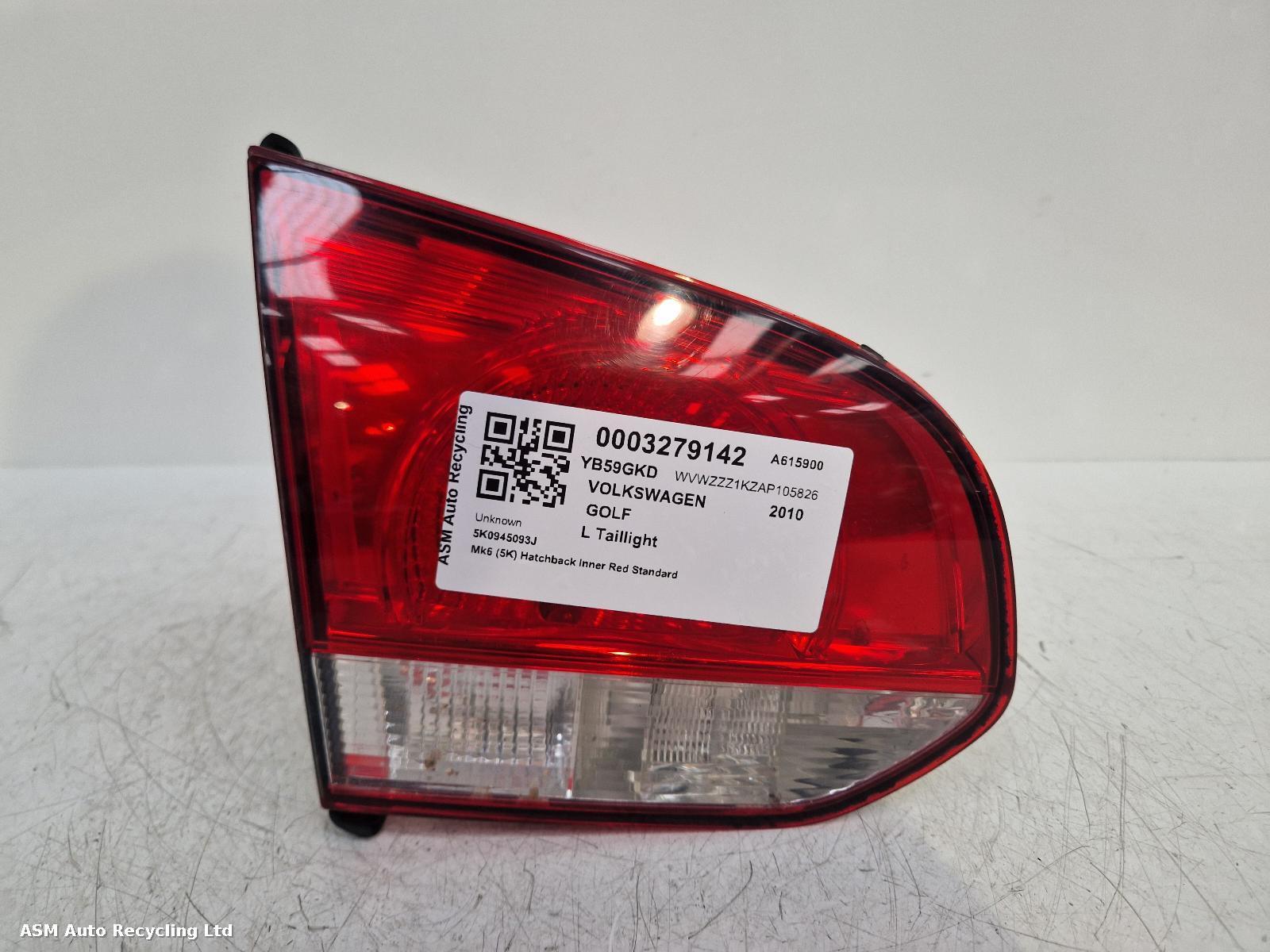 View Auto part L Taillight Volkswagen Golf 2010