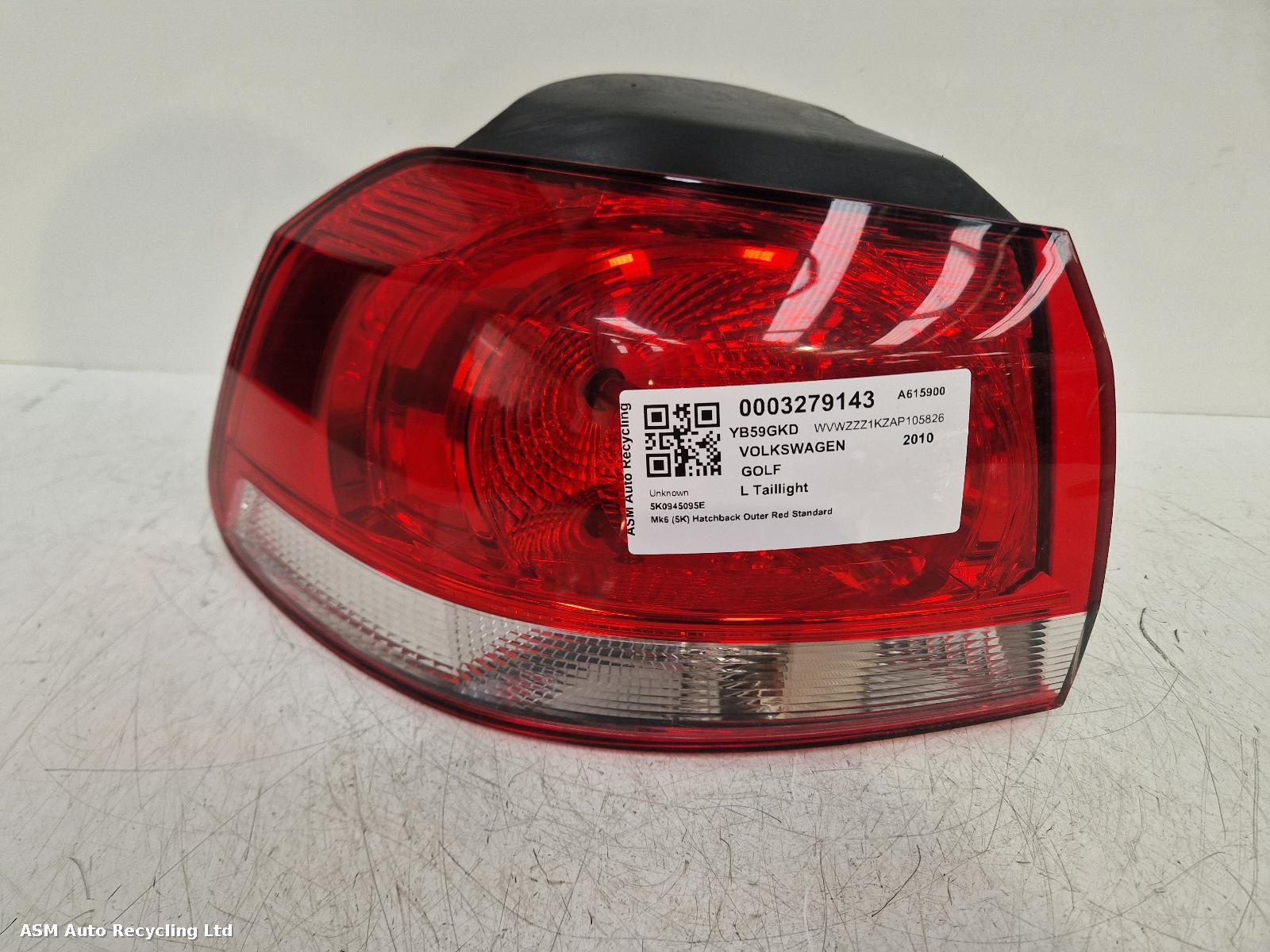 View Auto part L Taillight Volkswagen Golf 2010