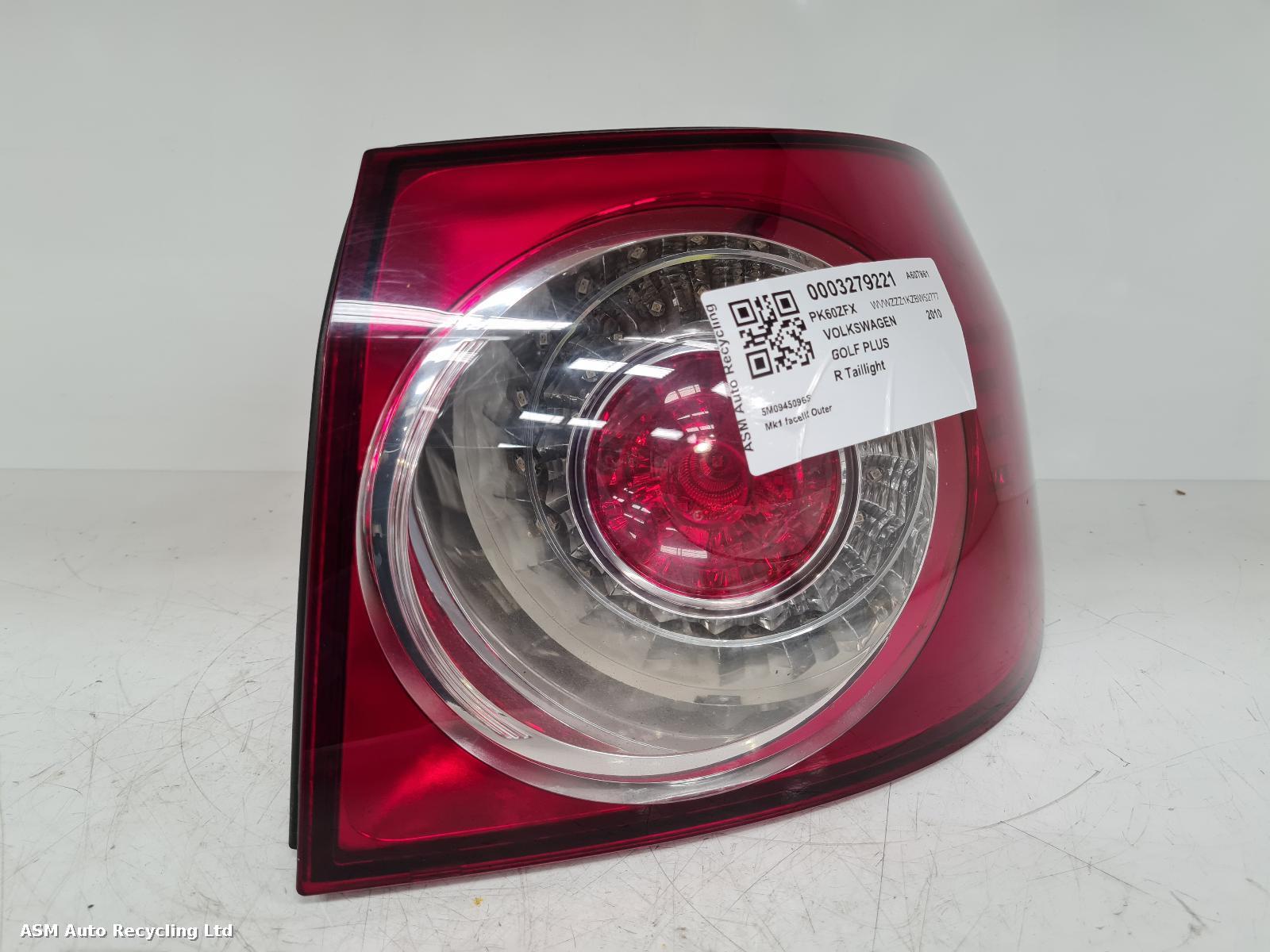 View Auto part R Taillight Volkswagen Golf Plus 2010
