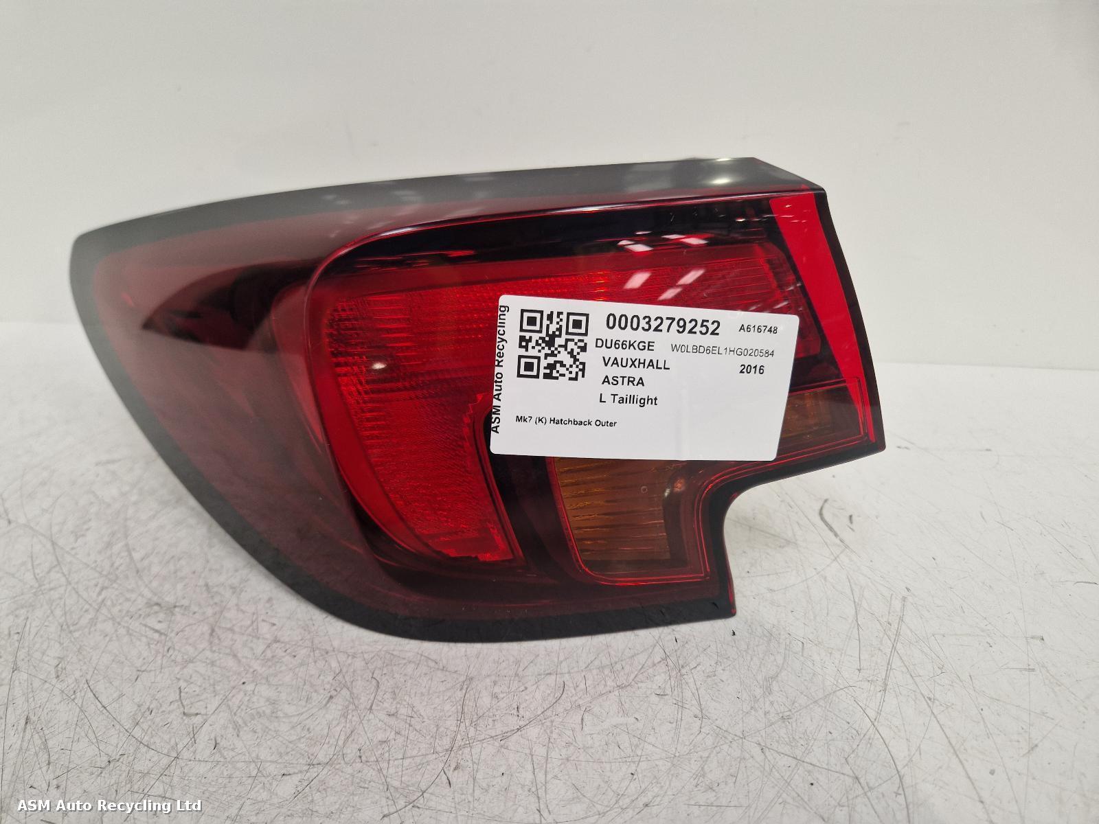 View Auto part L Taillight Vauxhall Astra 2016