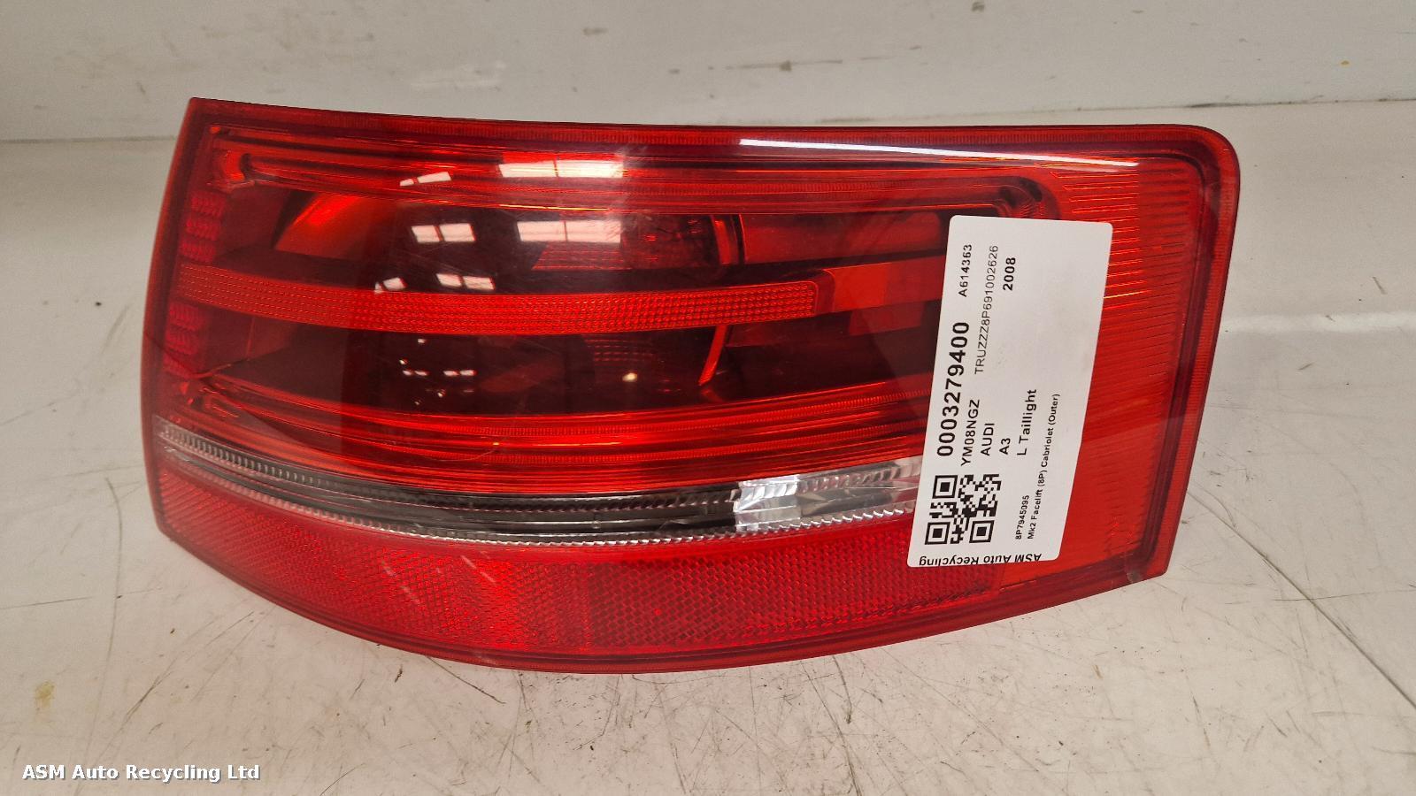 View Auto part L Taillight Audi A3 2008