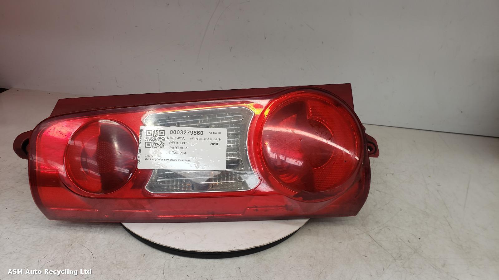 View Auto part L Taillight Peugeot Partner 2010
