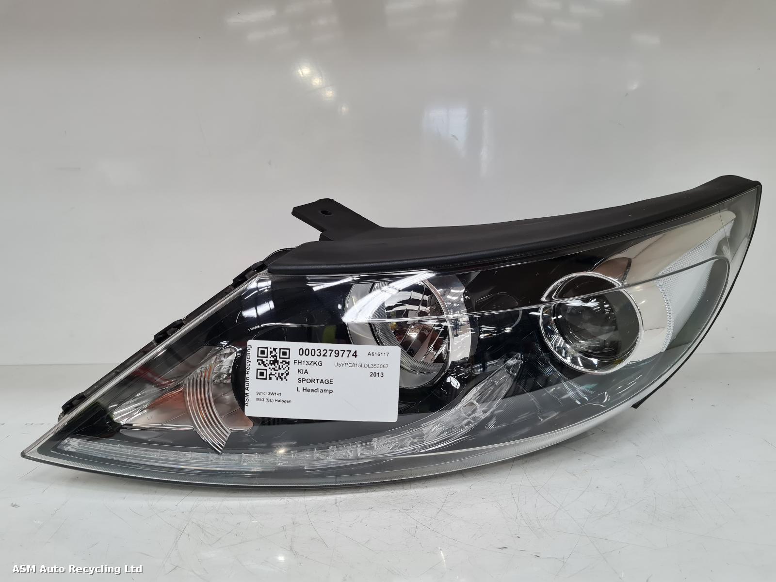 View Auto part L Headlamp Kia Sportage 2013