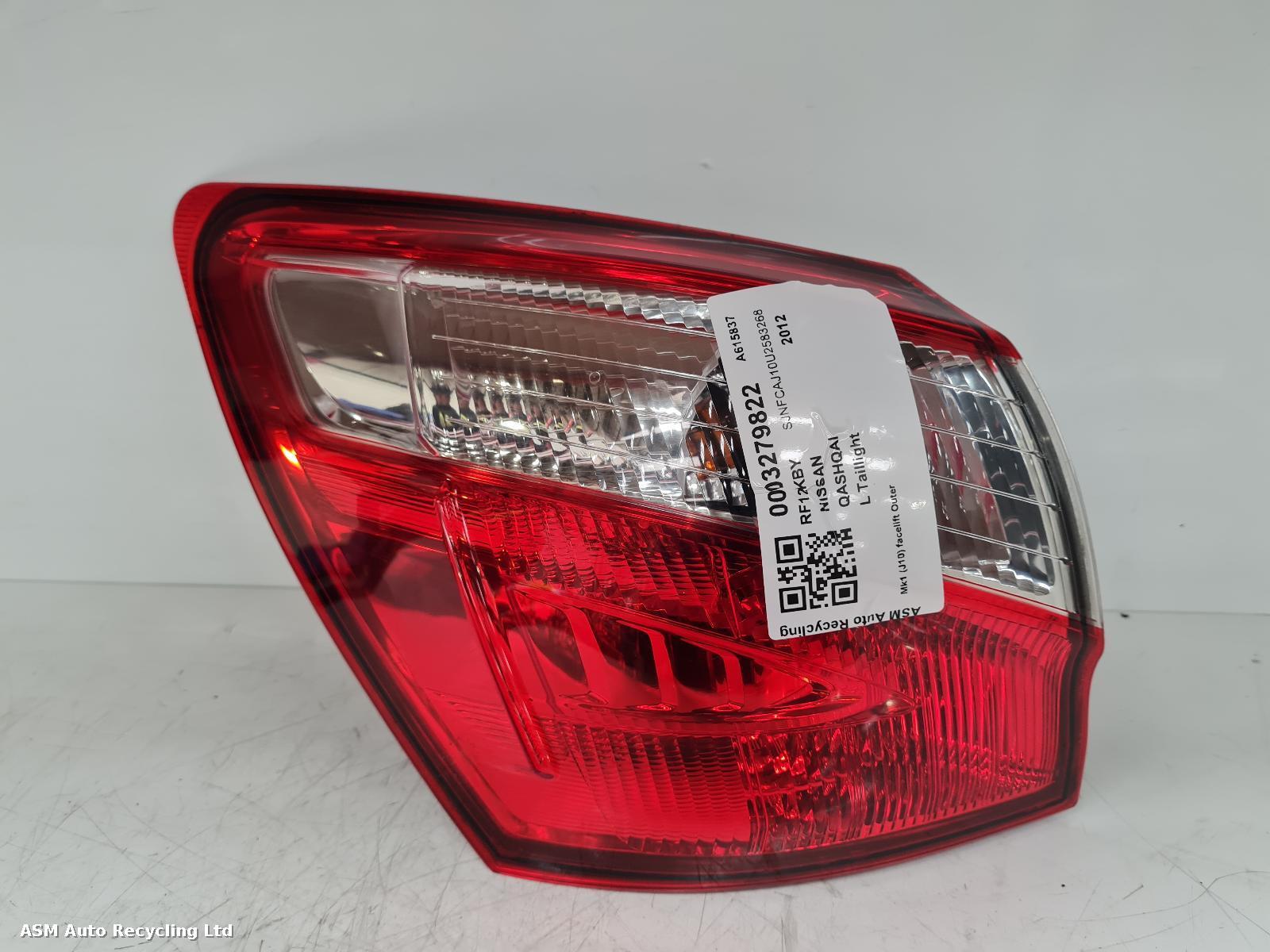 View Auto part L Taillight Nissan Qashqai 2012