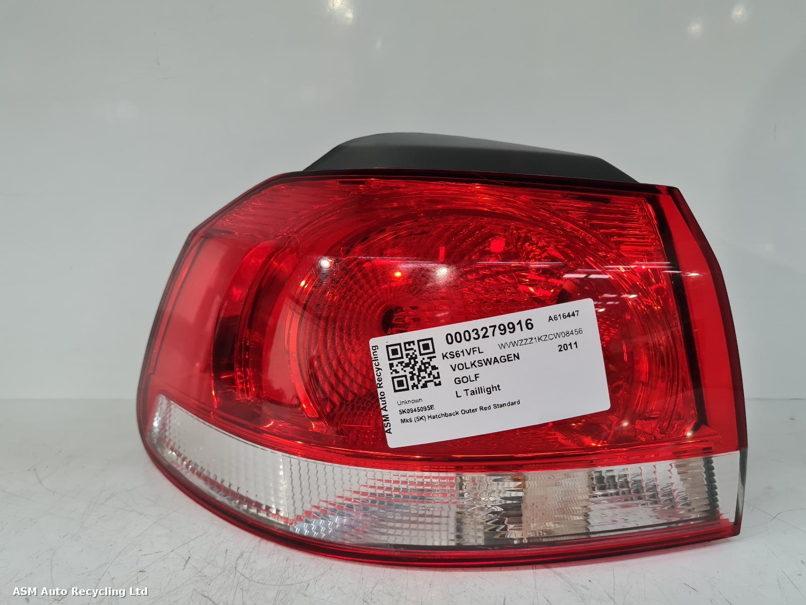 View Auto part L Taillight Volkswagen Golf 2011