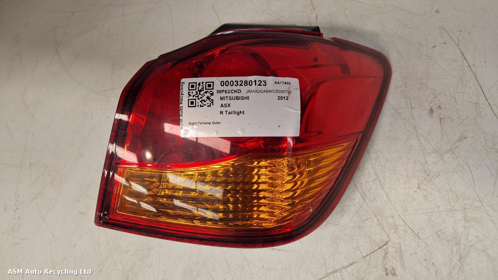 View Auto part R Taillight Mitsubishi Asx 2012