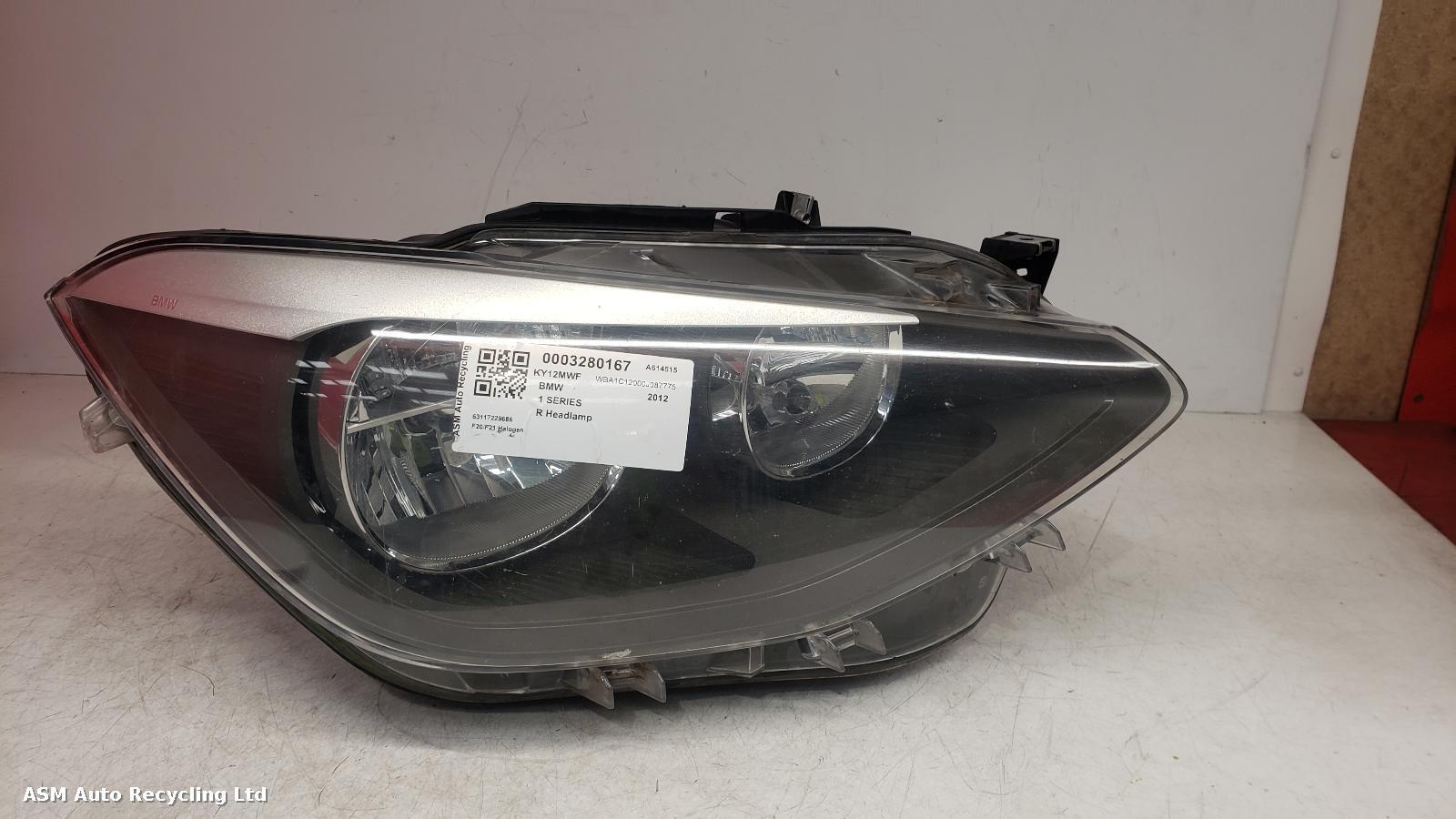 View Auto part R Headlamp Bmw 1 Series 2012
