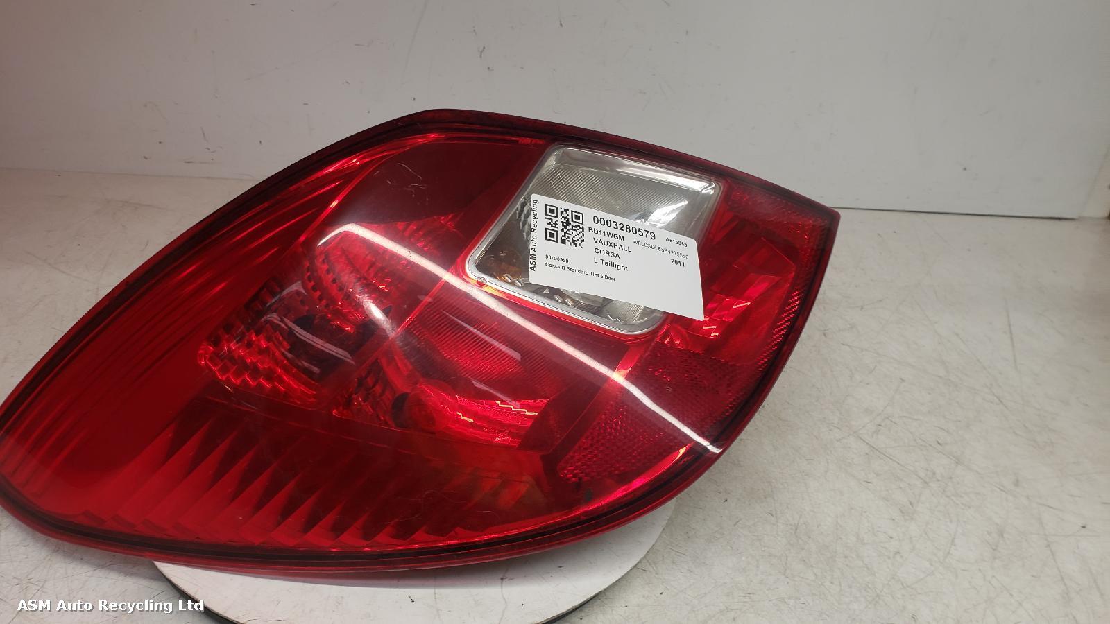 View Auto part L Taillight Vauxhall Corsa 2011