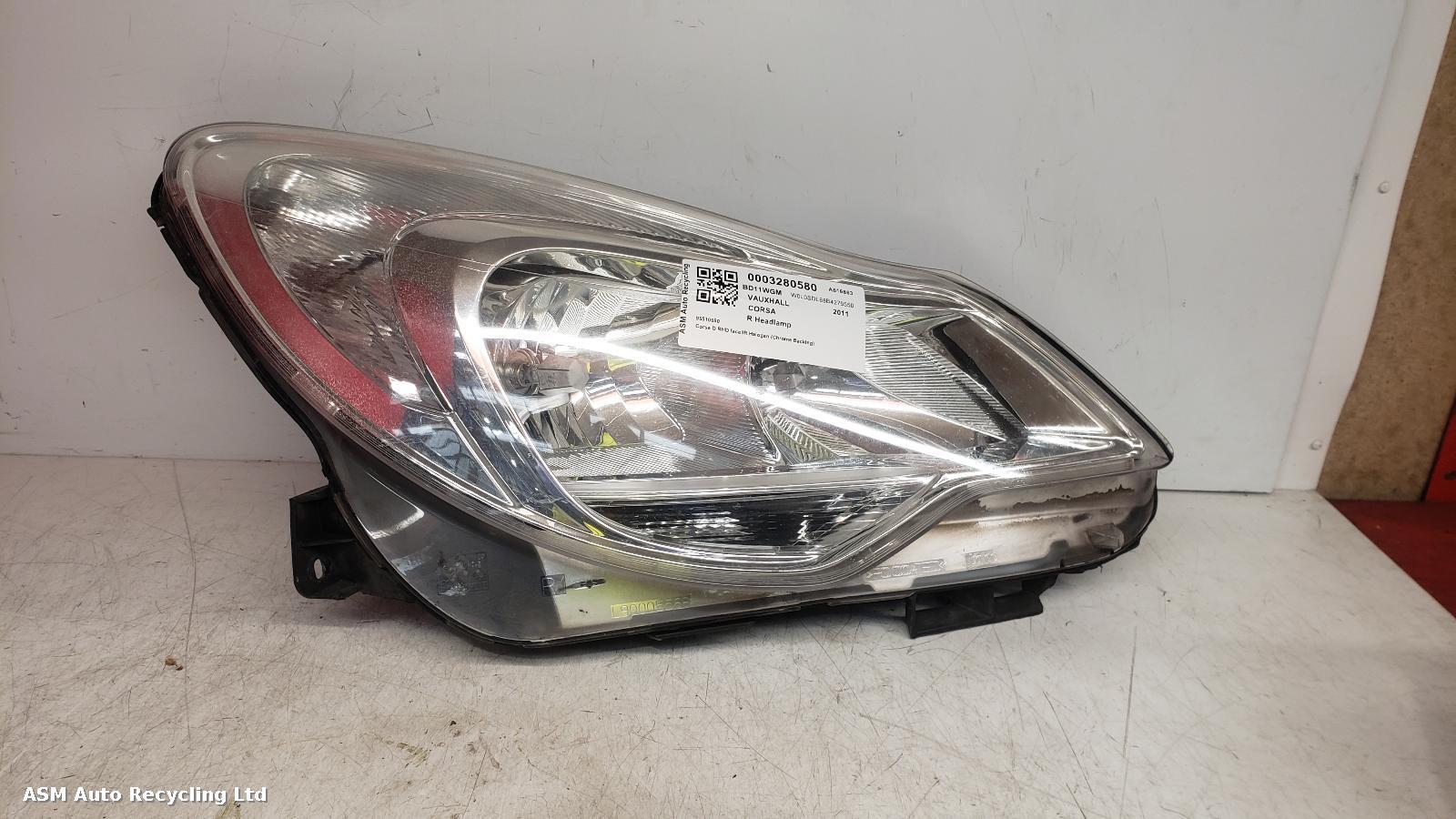 View Auto part R Headlamp Vauxhall Corsa 2011