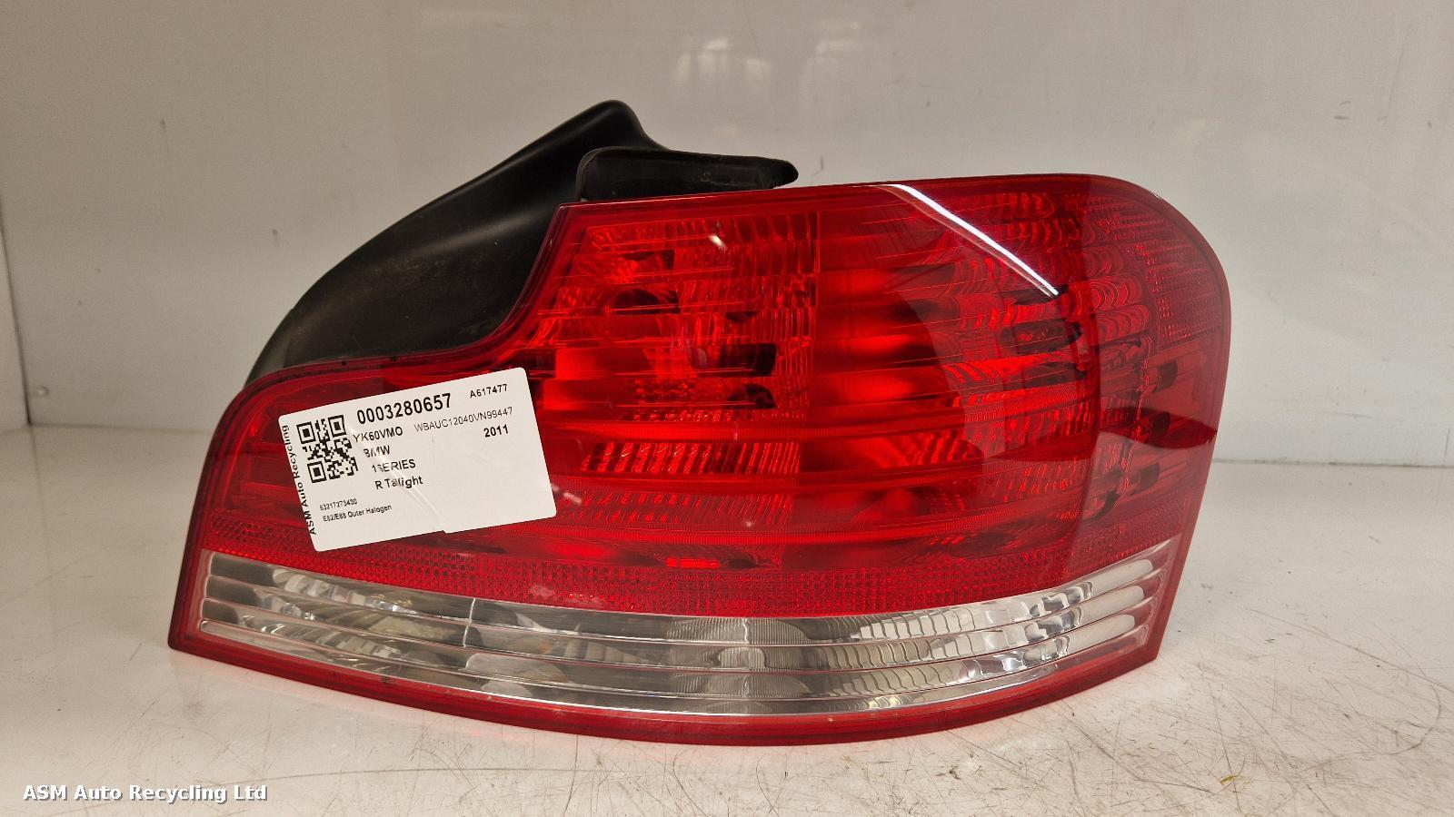 View Auto part R Taillight Bmw 1 Series 2011