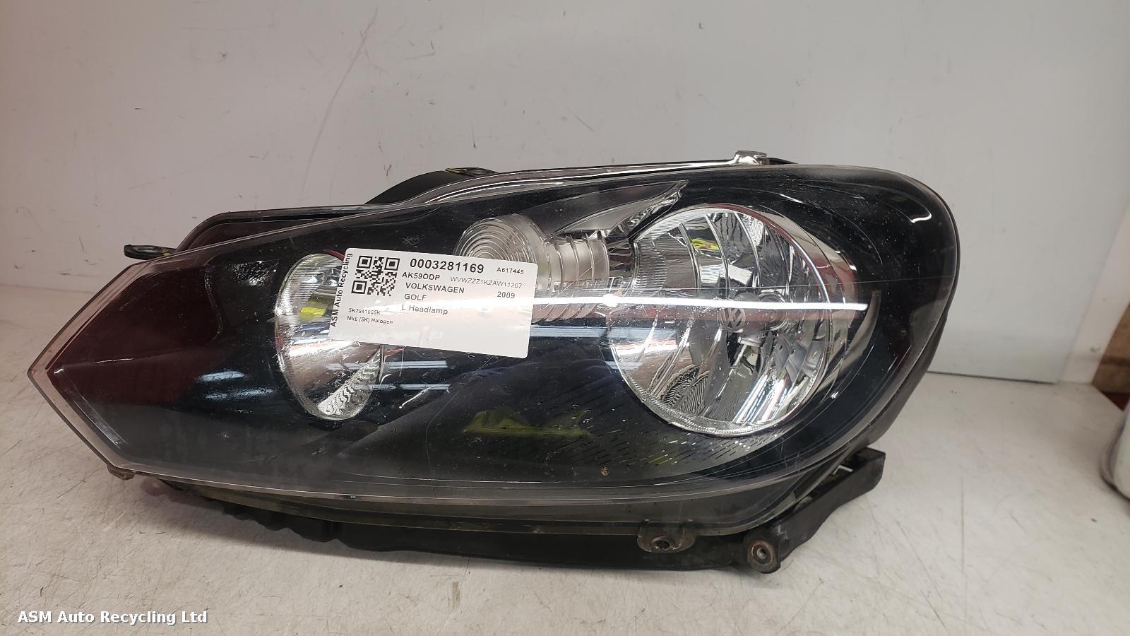 View Auto part L Headlamp Volkswagen Golf 2009