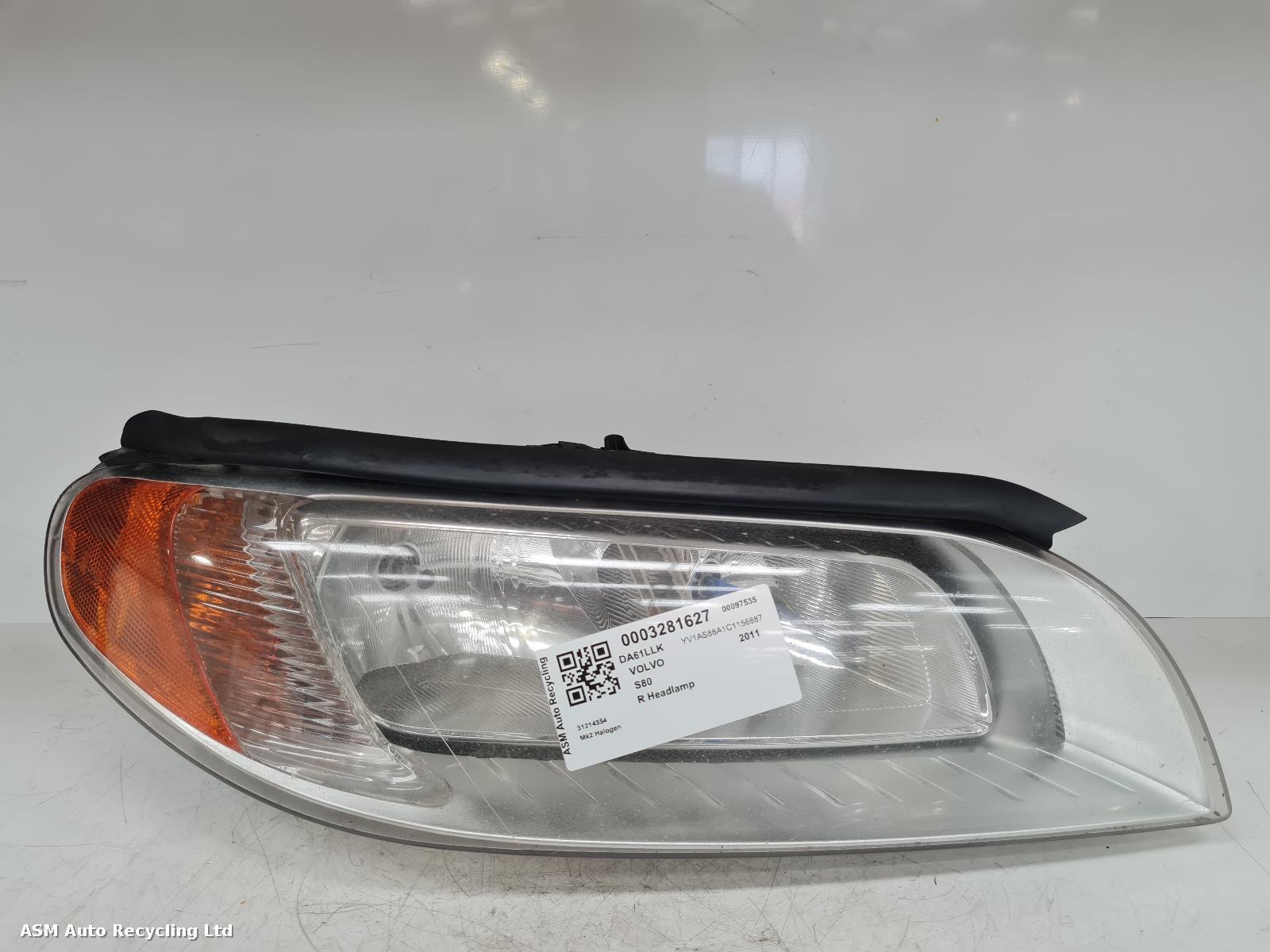 View Auto part R Headlamp Volvo S80 2011