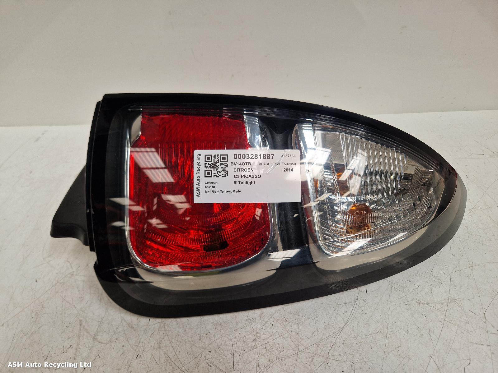 View Auto part R Taillight Citroen C3 Picasso 2014