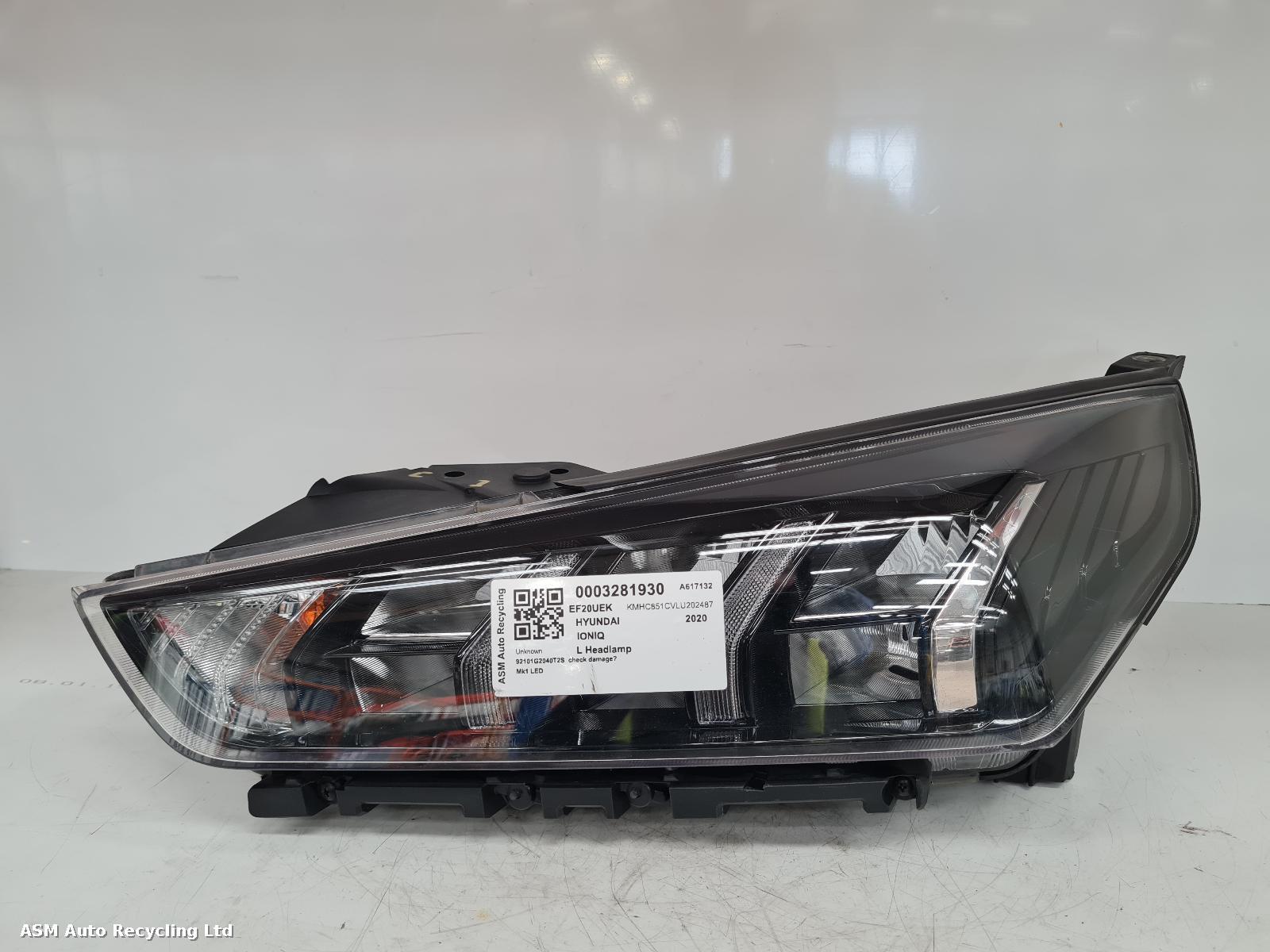 View Auto part L Headlamp Hyundai Ioniq 2020