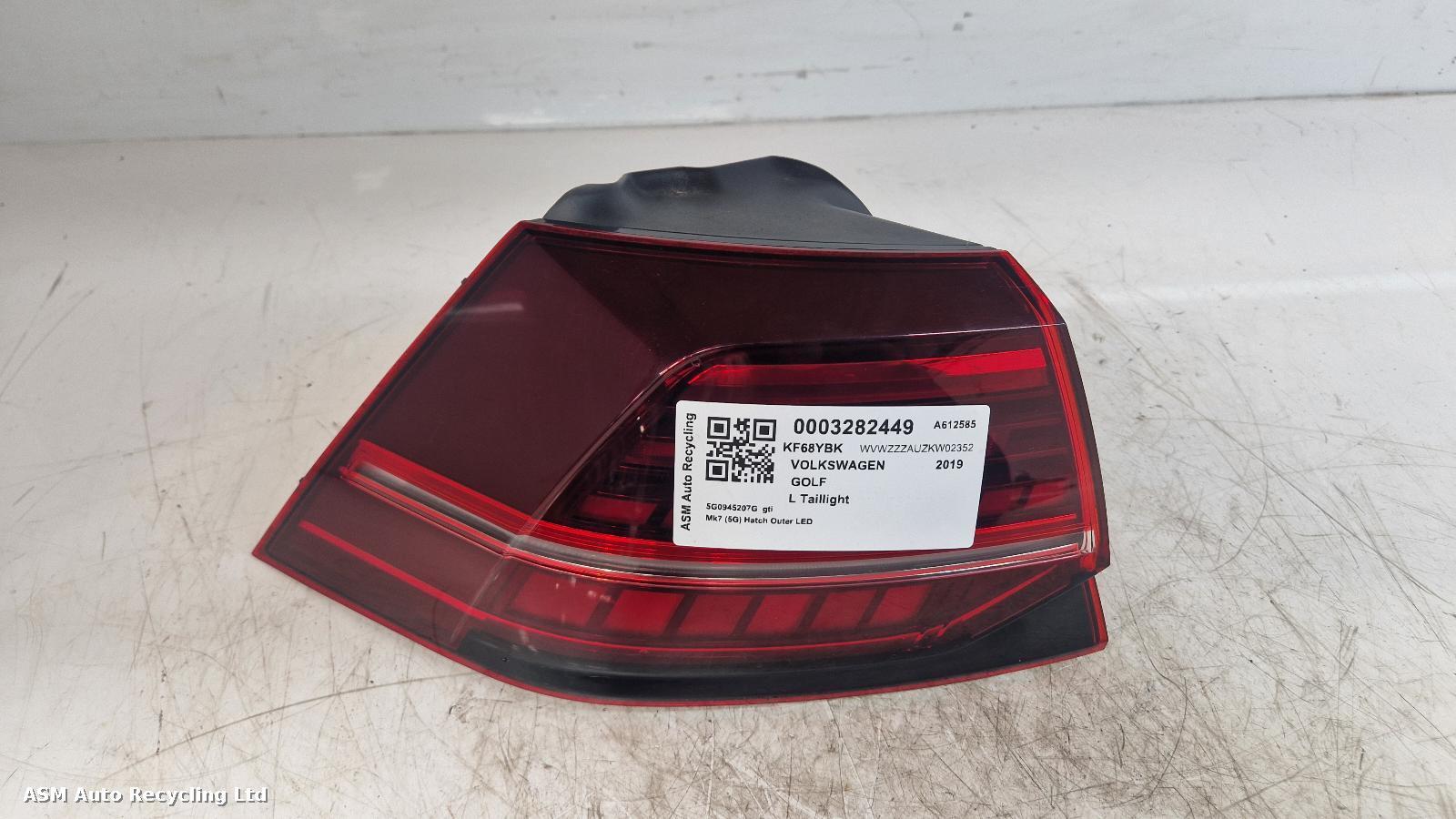 View Auto part L Taillight Volkswagen Golf 2019
