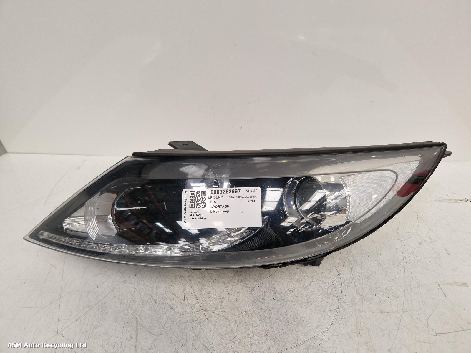 View Auto part L Headlamp Kia Sportage 2013