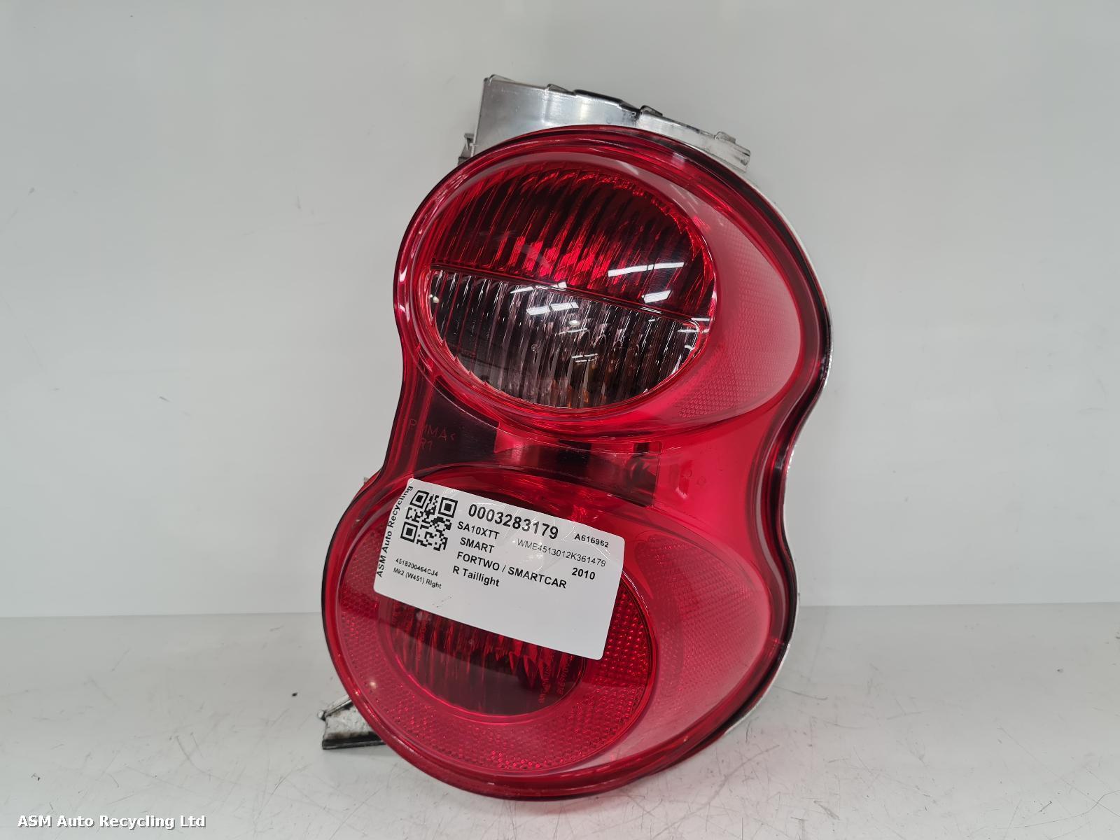 View Auto part R Taillight Smart Fortwo; Smartcar 2010