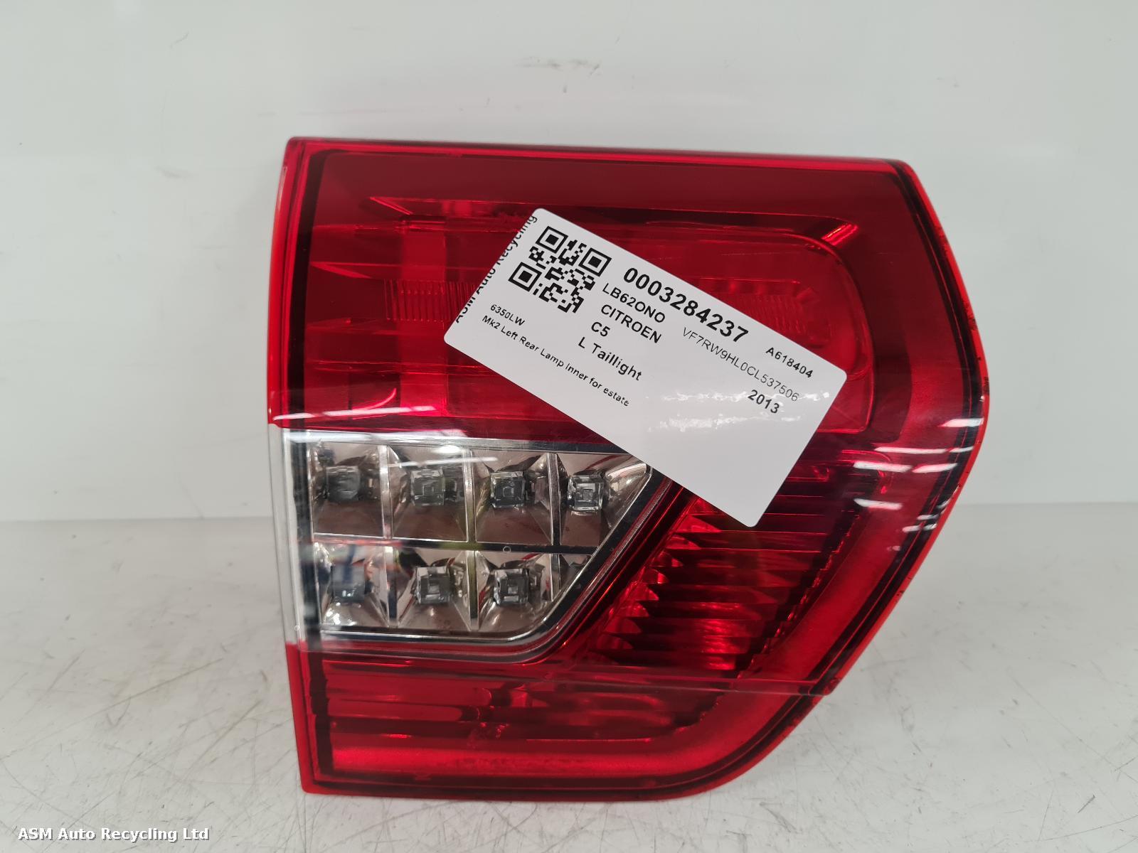 View Auto part L Taillight Citroen C5 2013