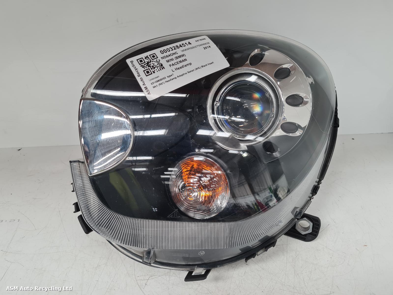 View Auto part L Headlamp Mini (bmw) Paceman 2014