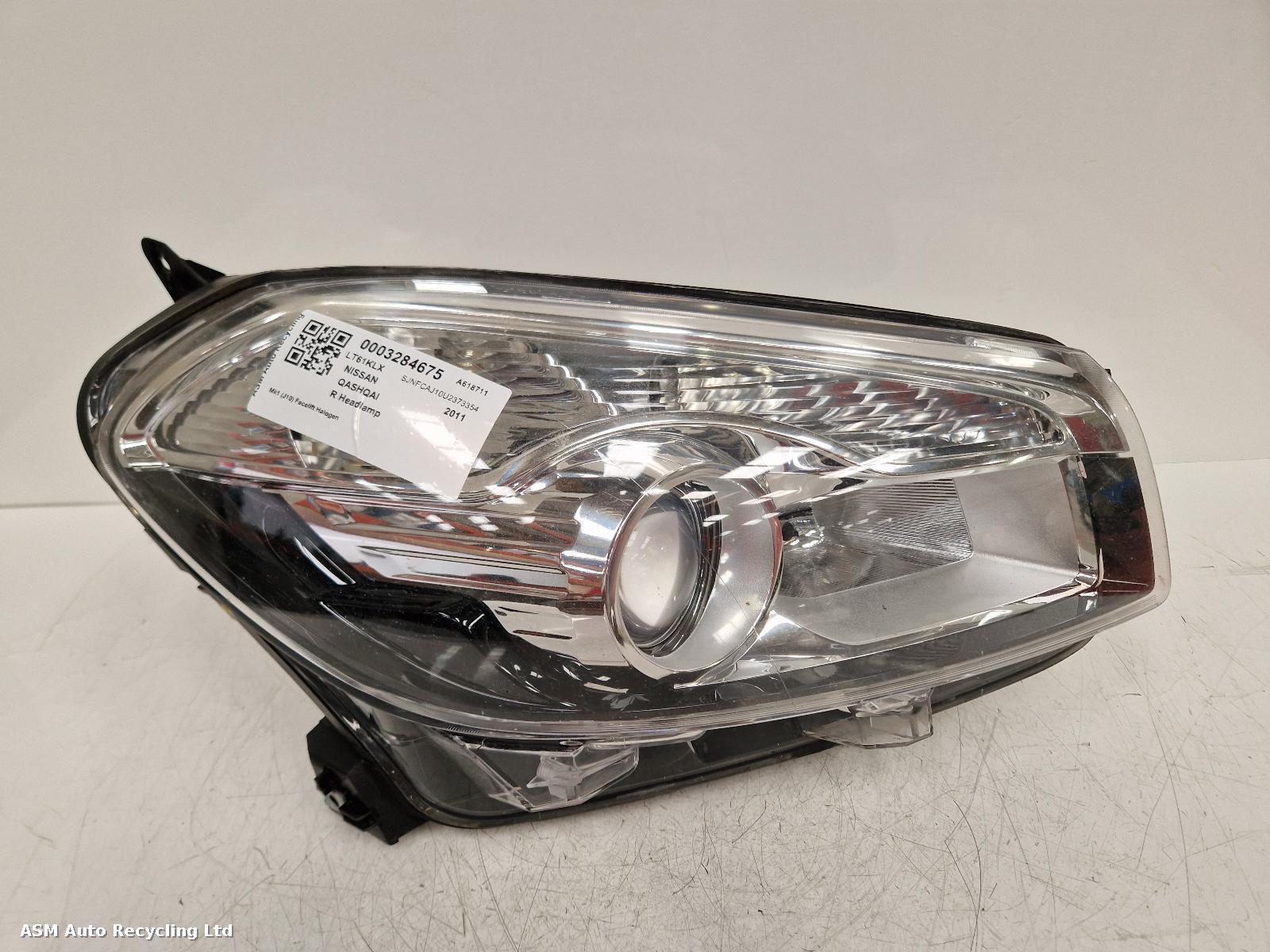 View Auto part R Headlamp Nissan Qashqai 2011