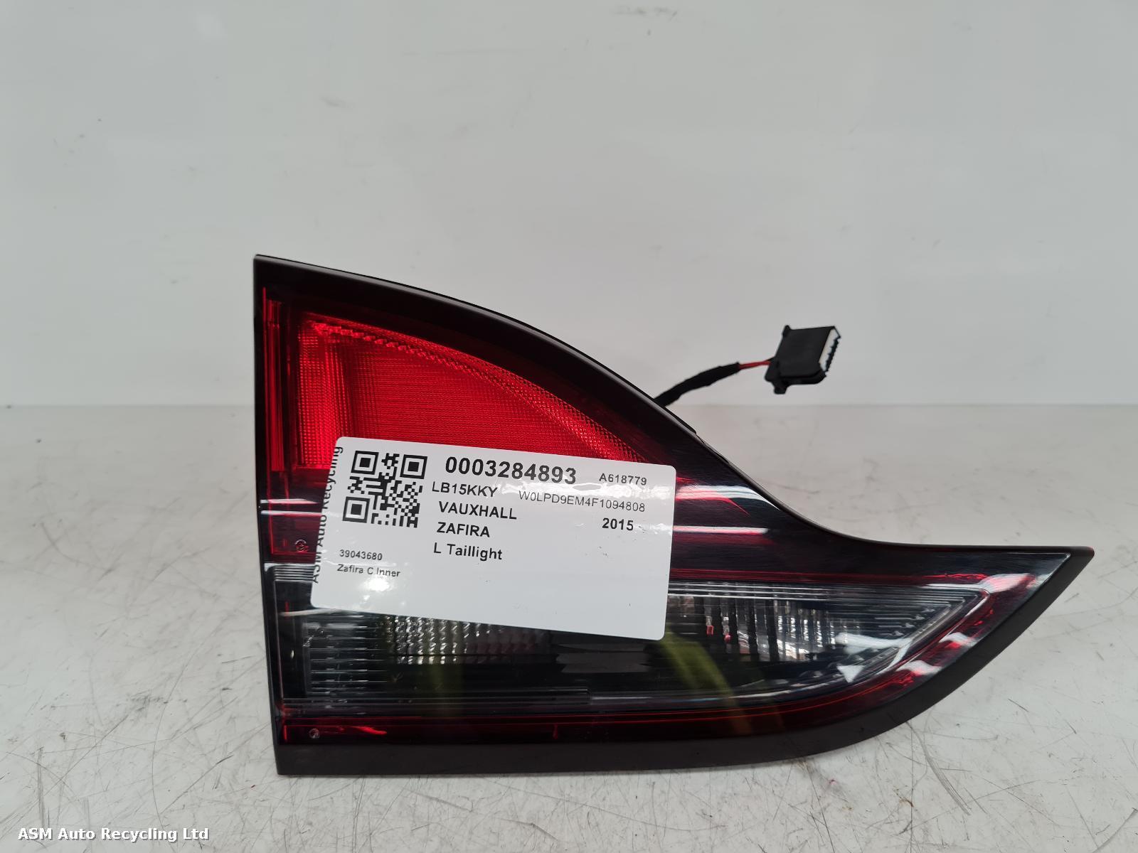View Auto part L Taillight Vauxhall Zafira 2015