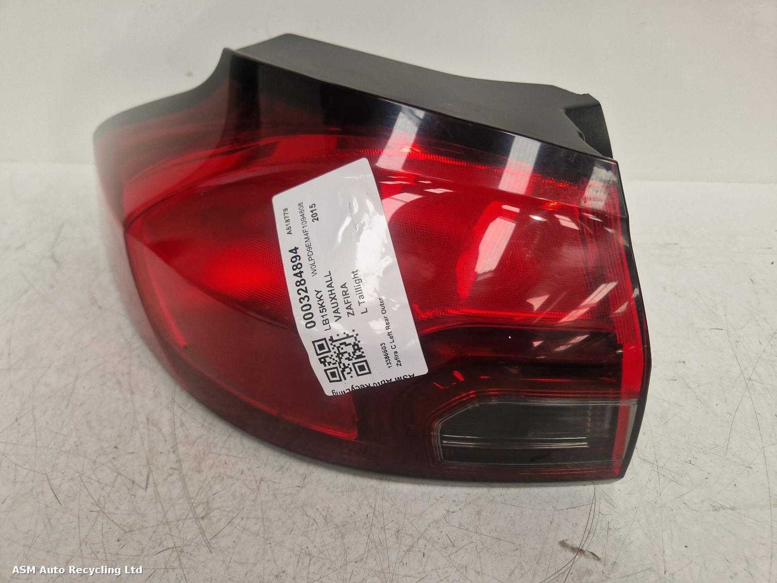 View Auto part L Taillight Vauxhall Zafira 2015