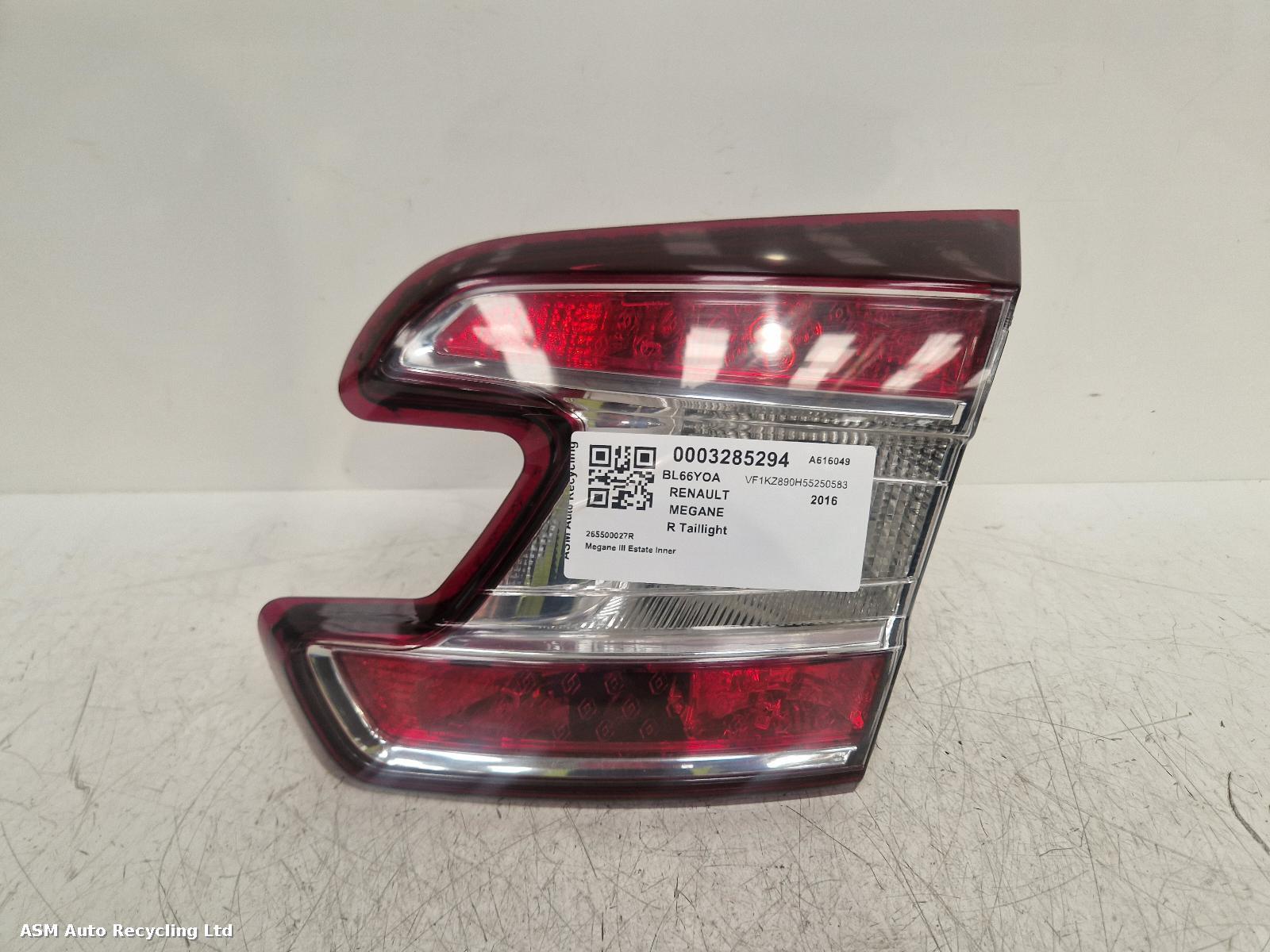 View Auto part R Taillight Renault Megane 2016