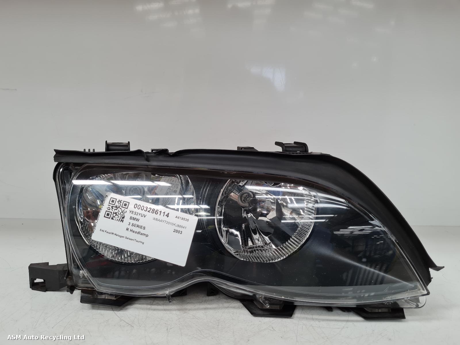 View Auto part R Headlamp Bmw 3 Series 2003