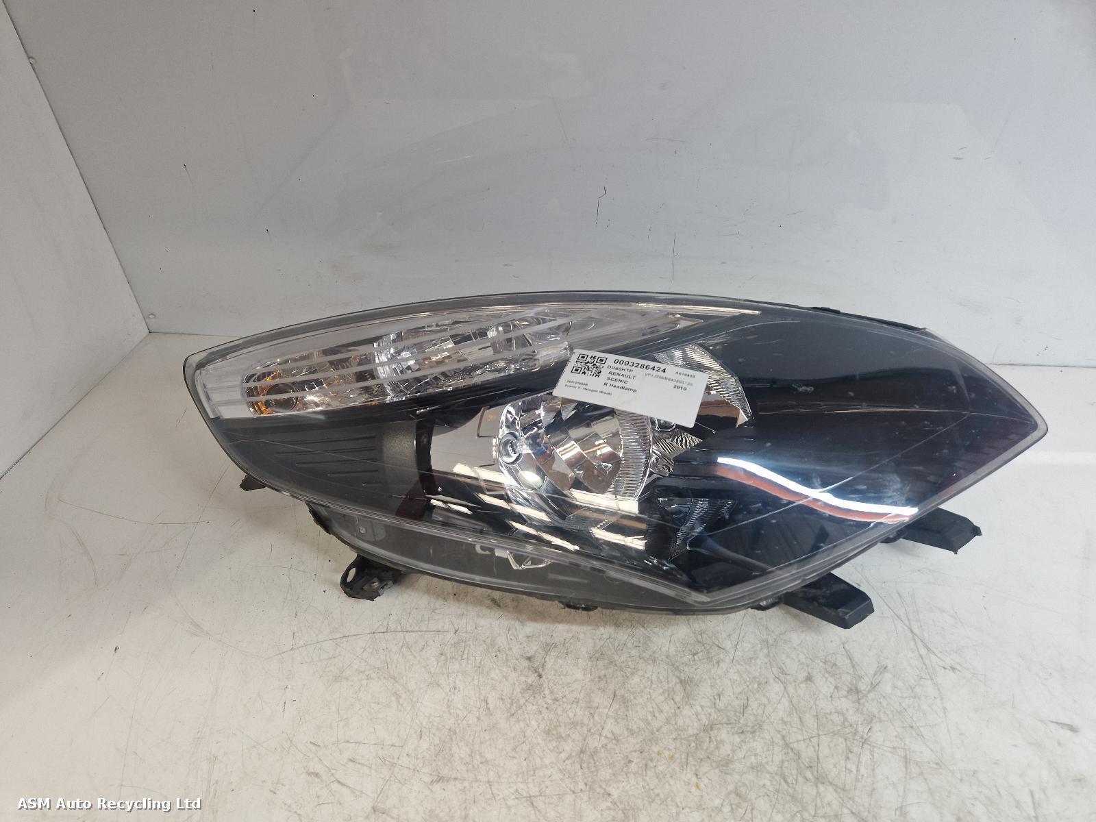 View Auto part R Headlamp Renault Scenic 2010